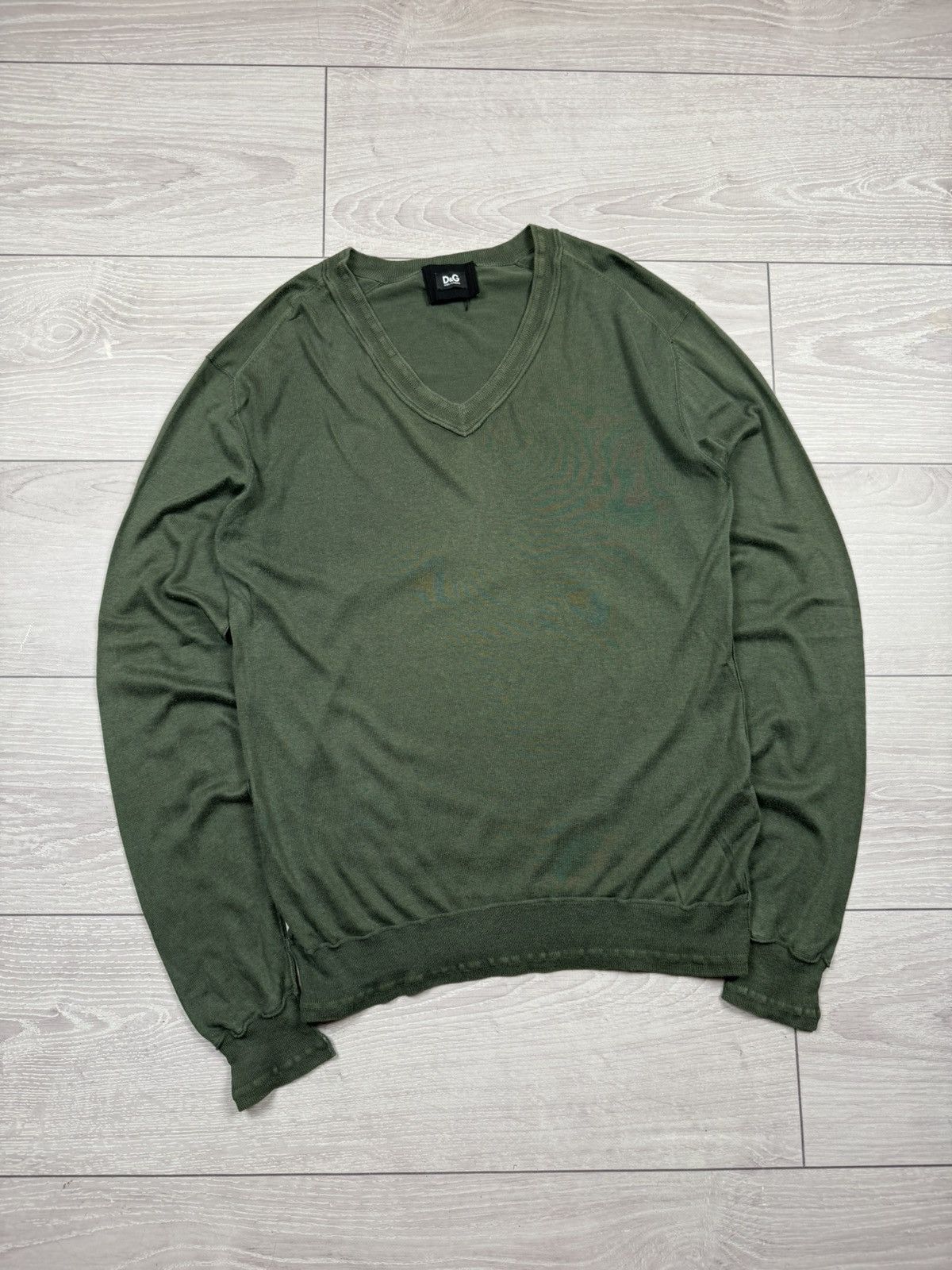 Dolce & Gabbana Vintage Dolce&Gabbana V-neck Seta/Cotton Sweaters 52 sz Size US L / EU 52-54 / 3 - 1 Thumbnail