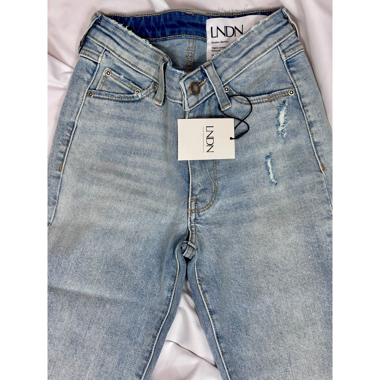 Other LNDN Landon Denim High Rise Distressed Jeans 27" Waist Size 27" / US 4 / IT 40 - 7 Thumbnail