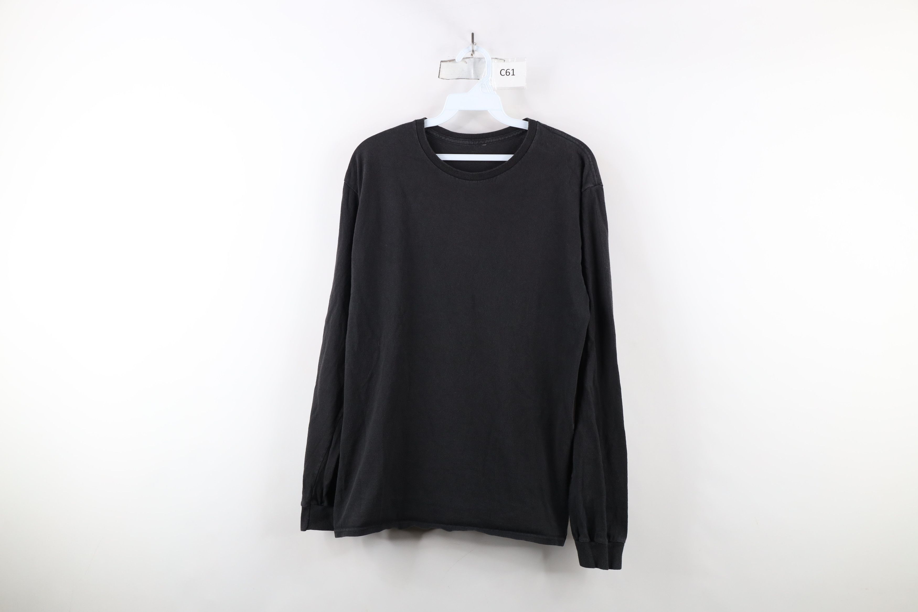 Vintage Vintage 90s Streetwear Long Sleeve T-Shirt Black Cotton Size US M / EU 48-50 / 2 - 1 Thumbnail