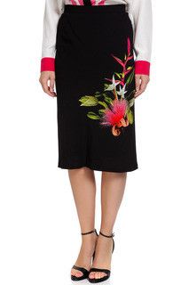 Escada ESCADA Elegant Pencil Skirt Flowers Print Size EU 36 Size 26" / US 2 / IT 38 - 2 Thumbnail