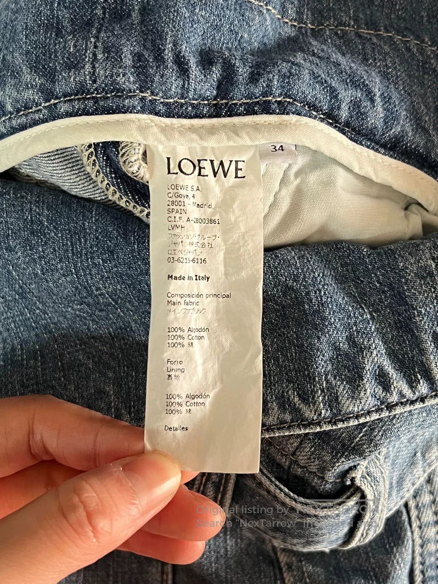 Loewe Loewe High-Waist Jeans. Size 33" - 4 Thumbnail