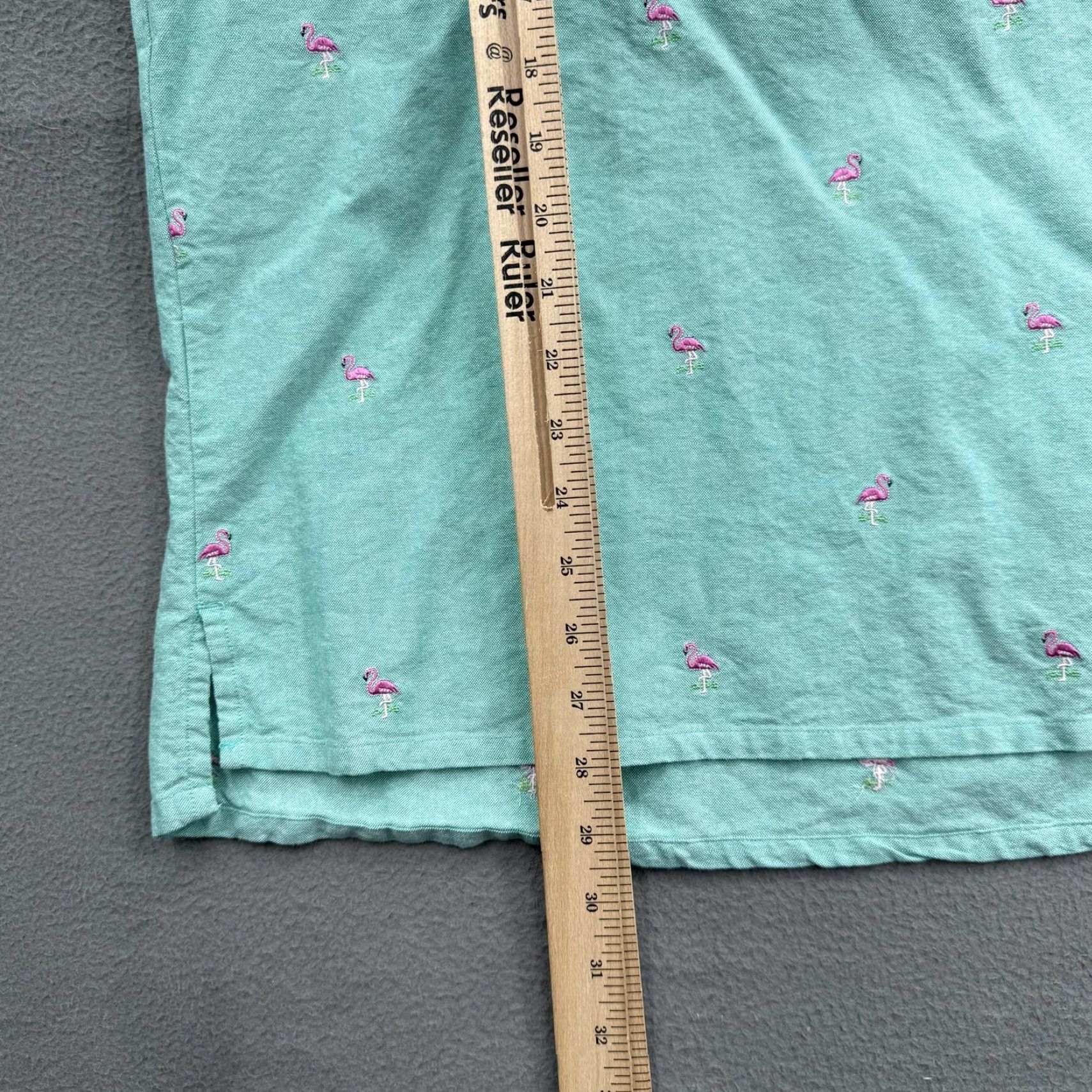 Chubbies Chubbies Shirt Mens 2XL Green Flamingo Embroidered Long Sleeve Cotton Casual Size US XXL / EU 58 / 5 - 5 Thumbnail