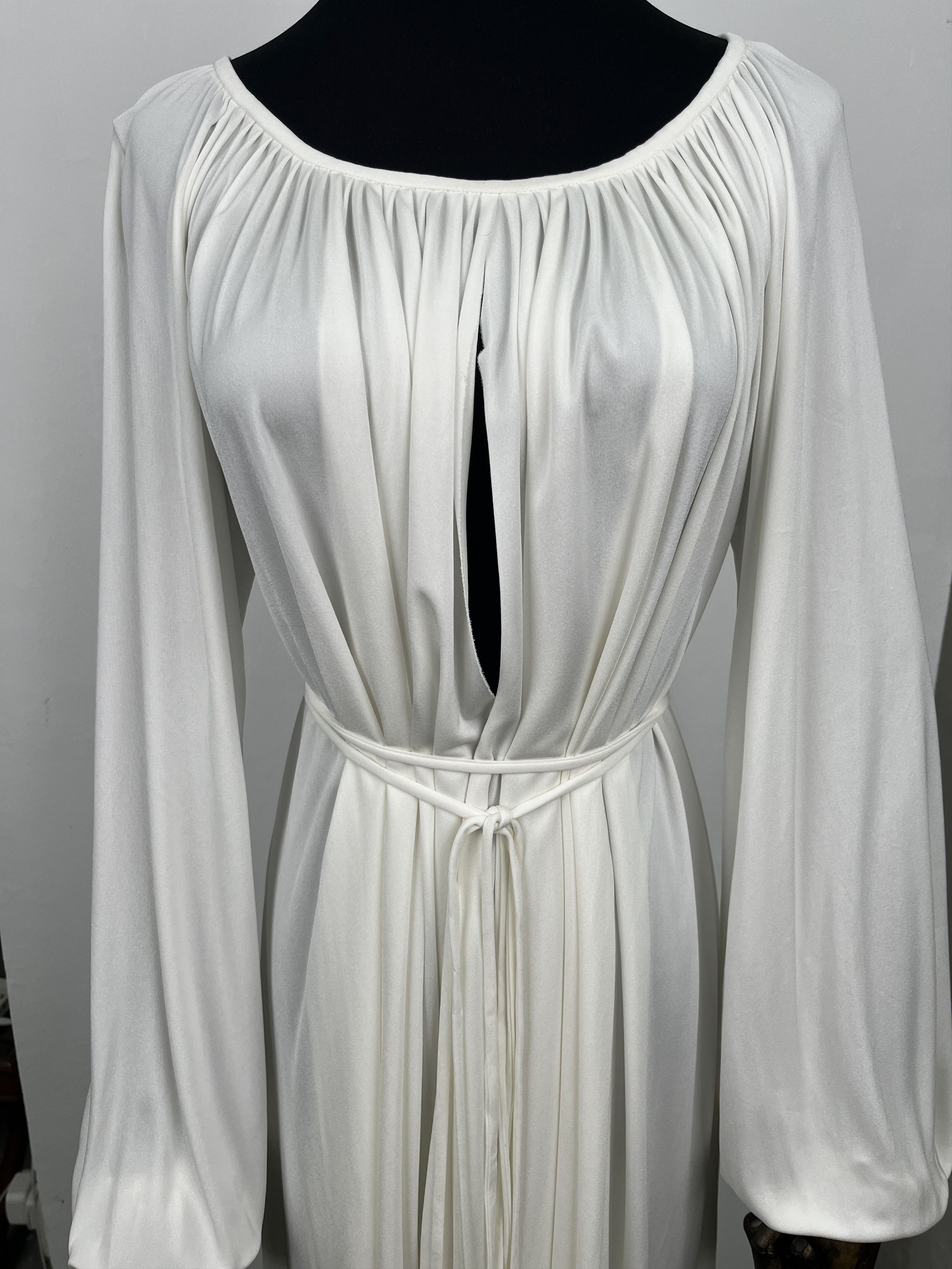 Dior Christian Dior Off White Long Sleeve Dress Size XXS / US 00 / IT 34 - 5 Thumbnail