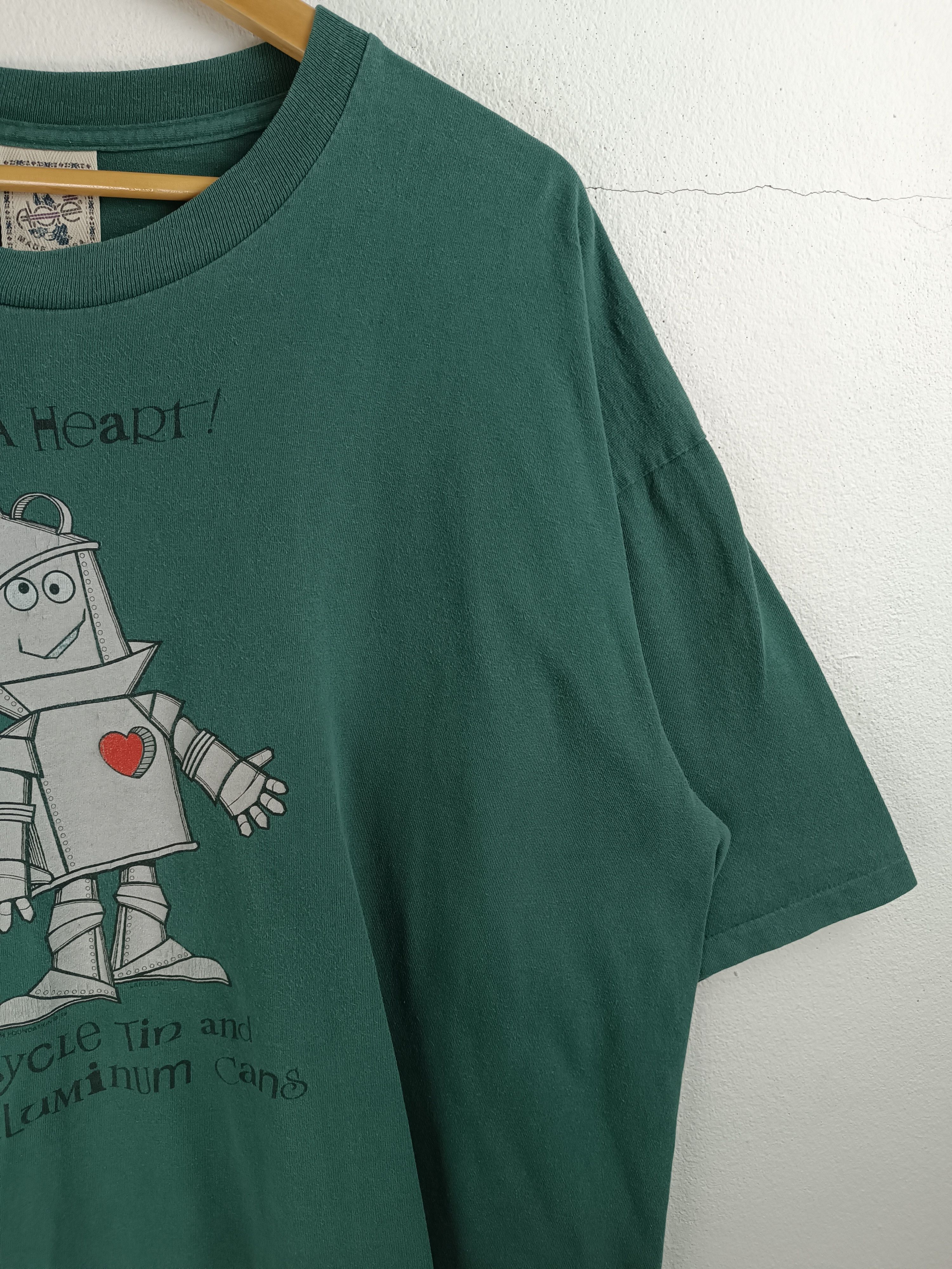 Vintage VINTAGE 90'S HAVE A HEART TIN MAN RECYCLE TEE wizard of oz Size US XXL / EU 58 / 5 - 6 Thumbnail