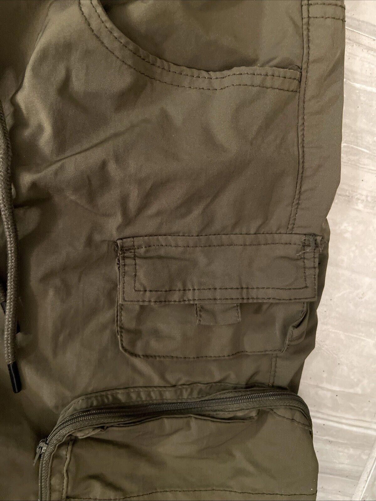Designer Grindhouse Cargo Pants Olive Pockets Drawstring Elastic Size US 32 / EU 48 - 5 Thumbnail