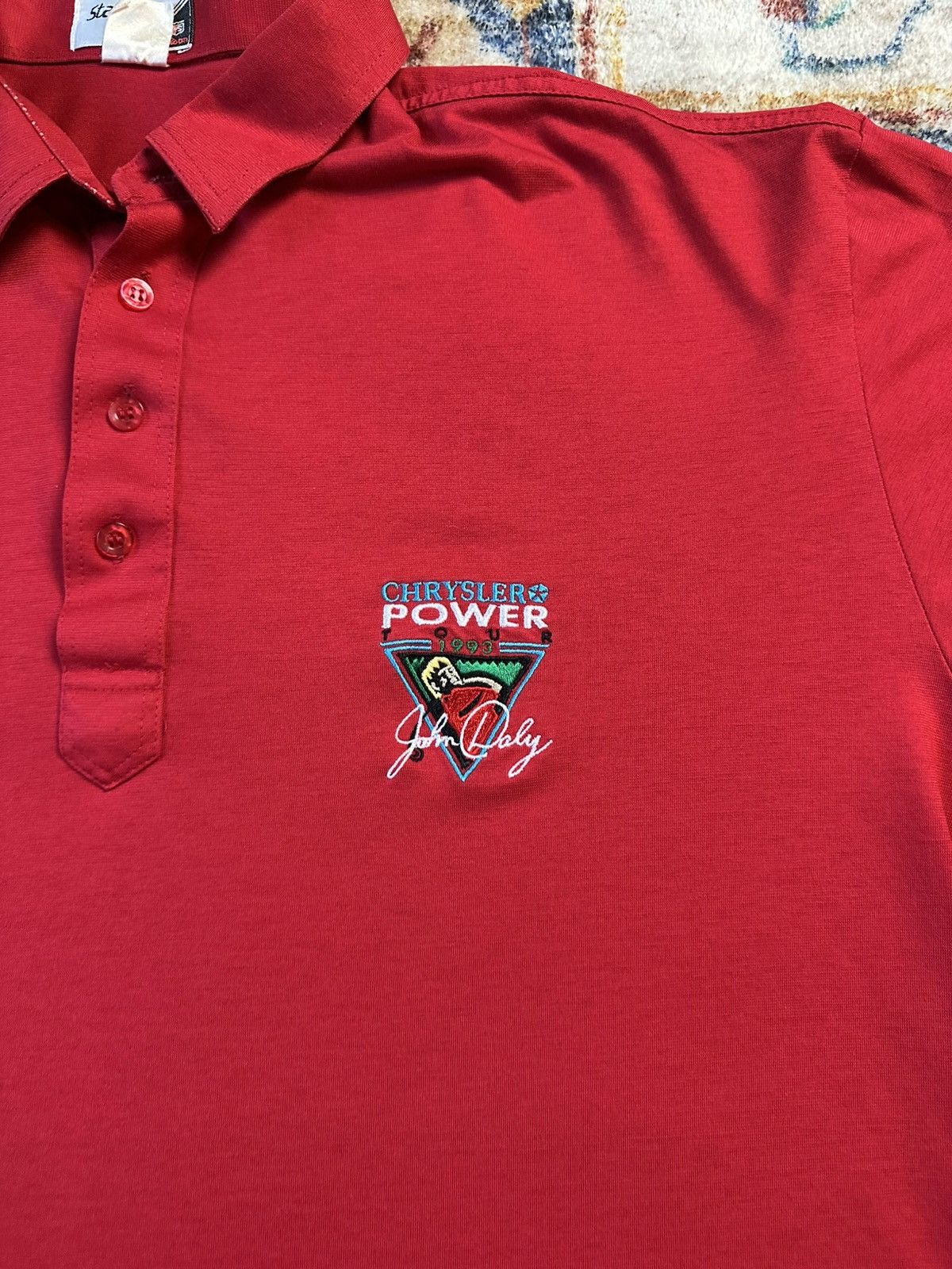 Vintage Vintage Chrysler John Daly Power Tour Golf Polo Size XL Size US XL / EU 56 / 4 - 4 Thumbnail