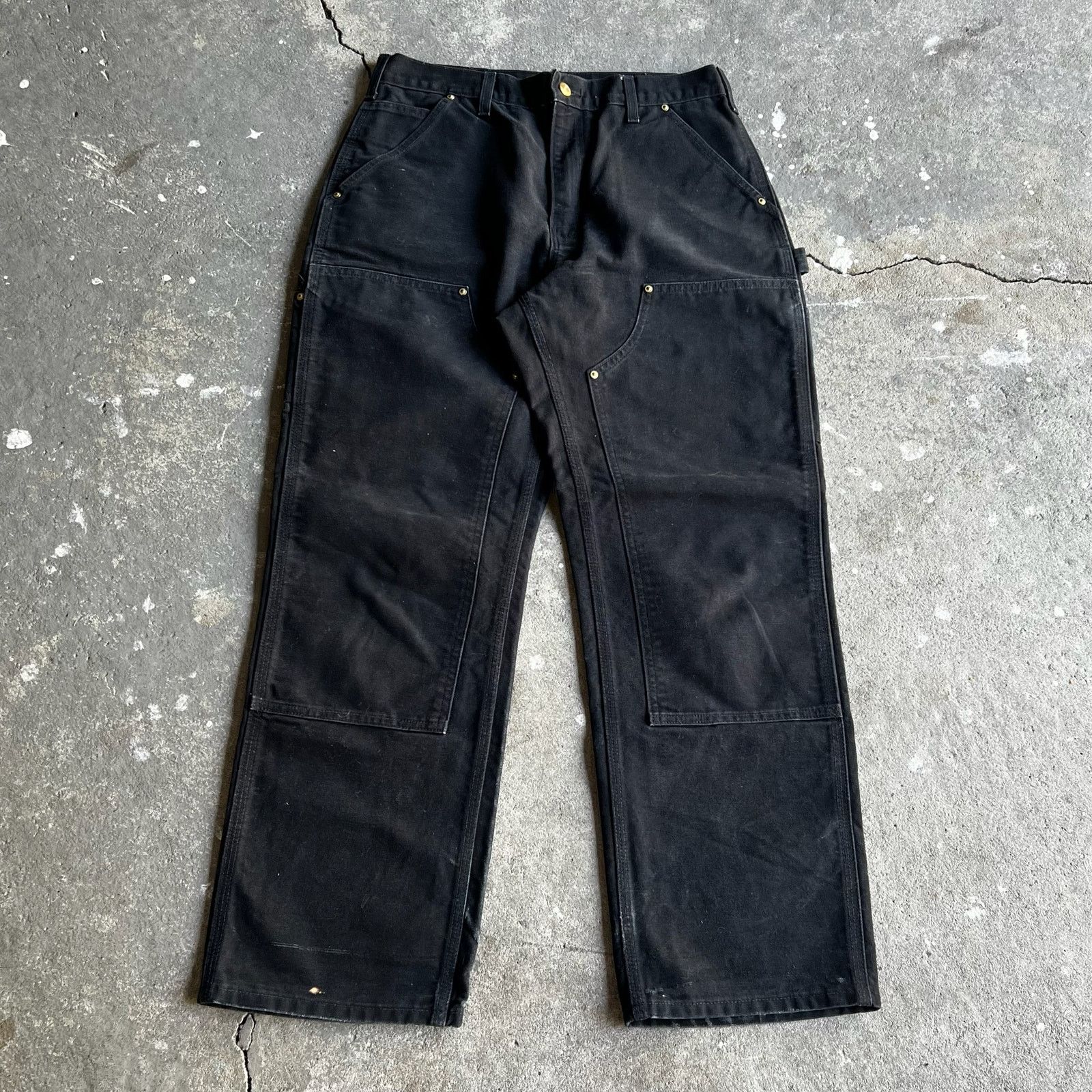 Carhartt × Vintage Carhartt black double knee work wear carpenter pants Size US 31 - 1 Thumbnail