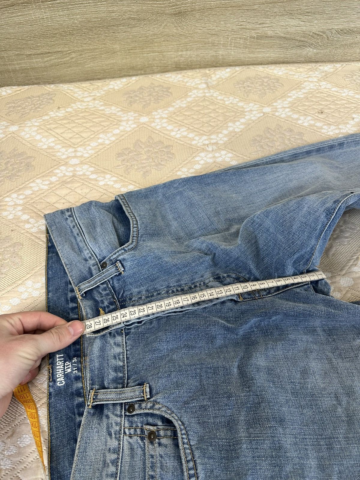 Carhartt 🔥 Carhartt Vintage Logo Denim Jeans Pants Trousers Blue Size US 31 - 10 Thumbnail