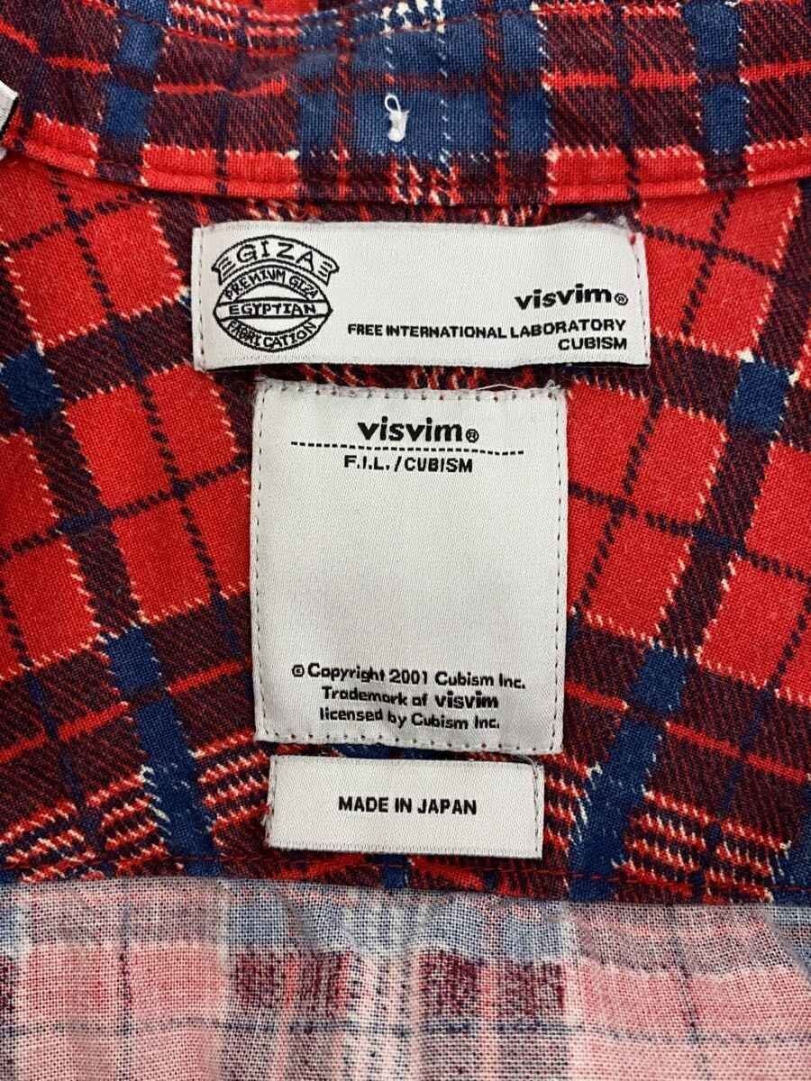 Visvim Red Cotton Long Sleeve Shirt Size US S / EU 44-46 / 1 - 3 Thumbnail