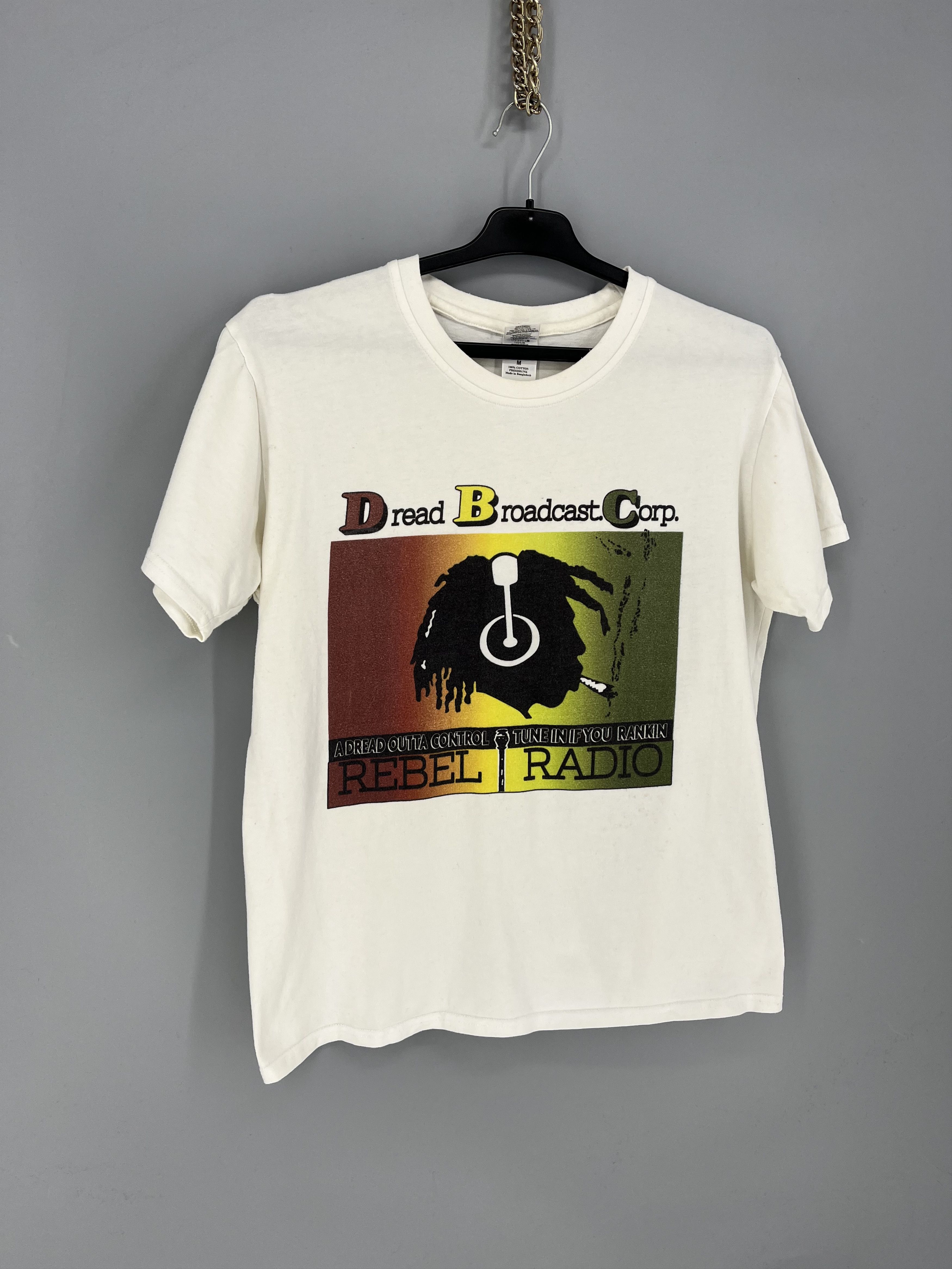 Vintage Vintage 80s Dread Broadcasting Corp Rebel Radio T-Shirt Size US M / EU 48-50 / 2 - 2 Thumbnail