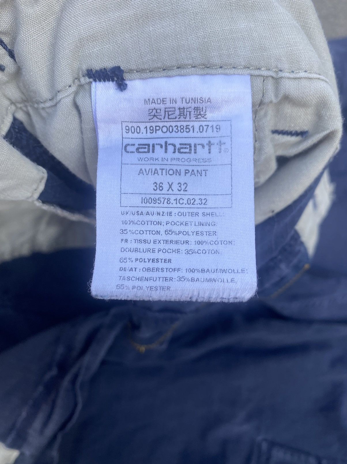 Carhartt × Carhartt Wip Vintage Carhartt wip aviation pantson drawstring men’s blue Size US 36 / EU 52 - 8 Thumbnail