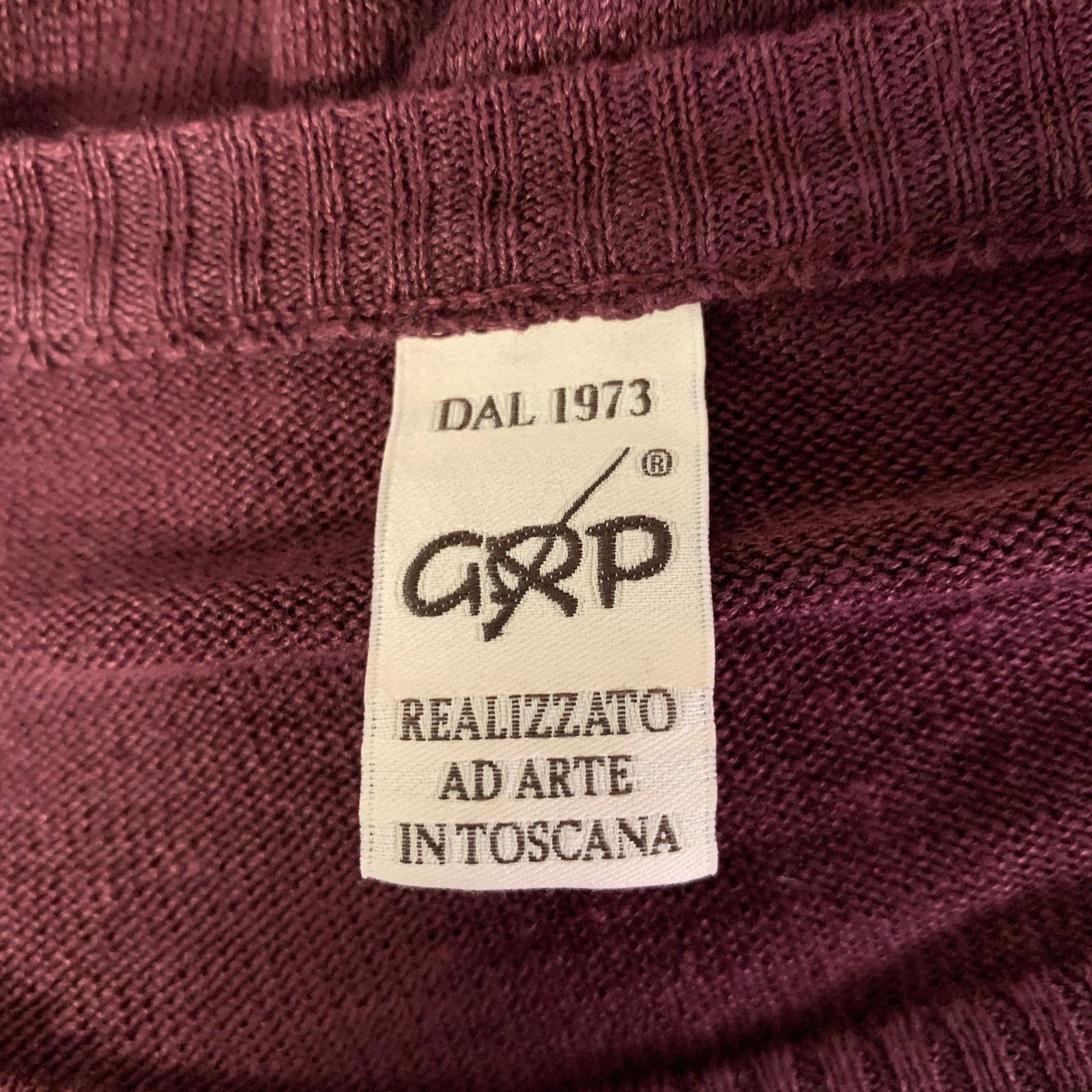GRP GRP Size L Burgundy Knit Linen T-shirt Size US L / EU 52-54 / 3 - 5 Thumbnail