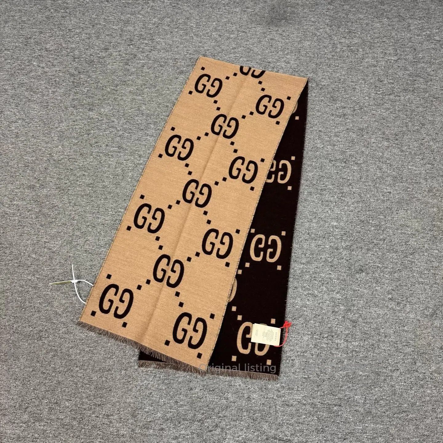 Gucci Guicci Double G full print; camel-colored double-sided jac Size ONE SIZE - 1 Thumbnail