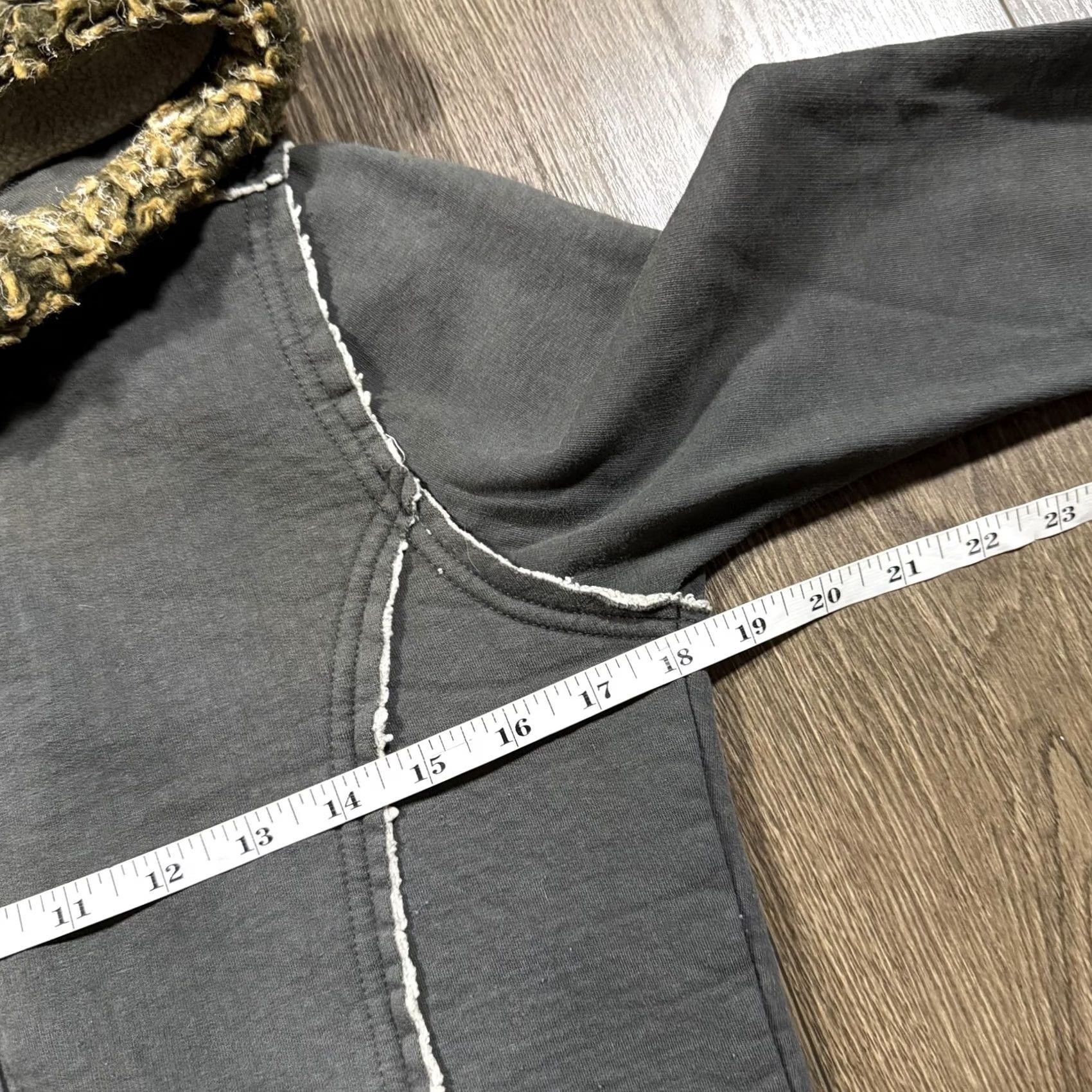Vintage Self Esteem Jacket Juniors Medium Gray Y2K Hooded Fleece Hoodie Fur Trim Sherpa Size M / US 6-8 / IT 42-44 - 6 Thumbnail