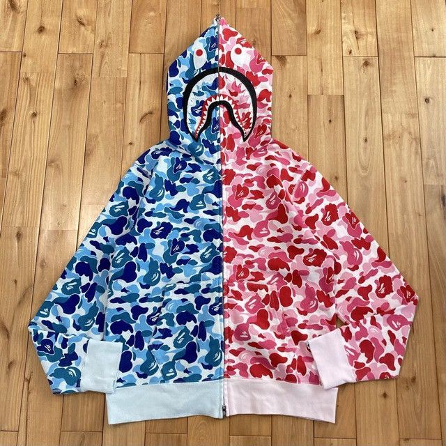 Bape BAPE ABC CAMO CRAZY SHARK FULL ZIP HOODIE | Grailed