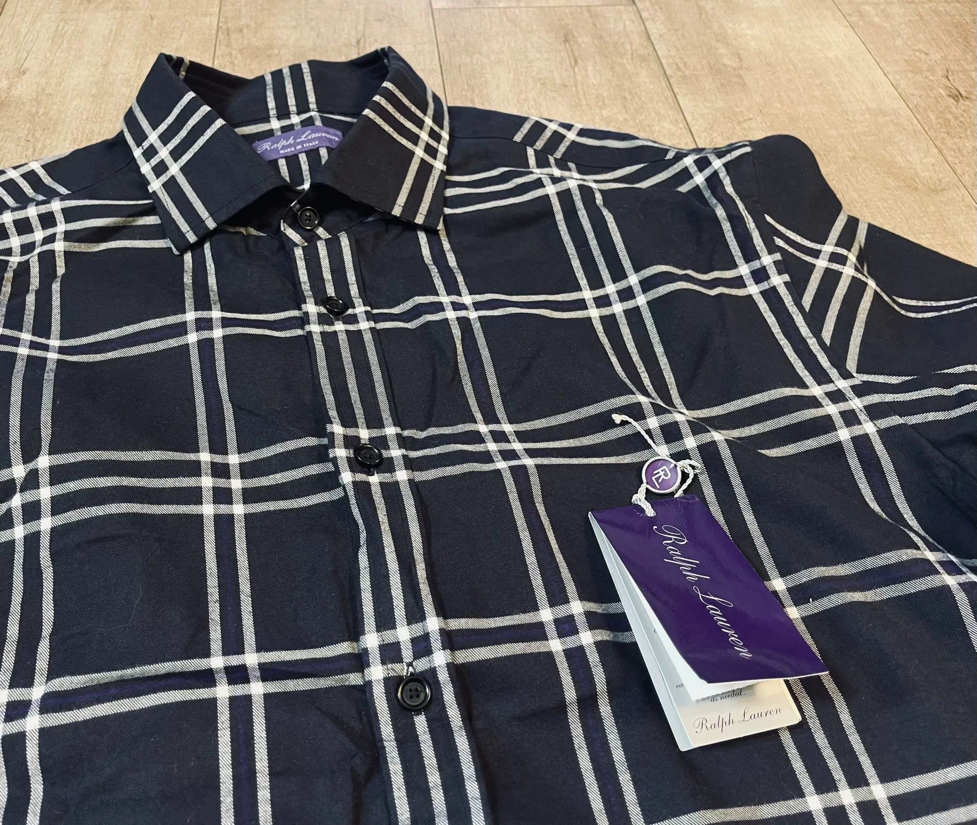 Ralph Lauren Purple Label Ralph Lauren Purple Label Check French Collar Shirt Size US XL / EU 56 / 4 - 1 Thumbnail