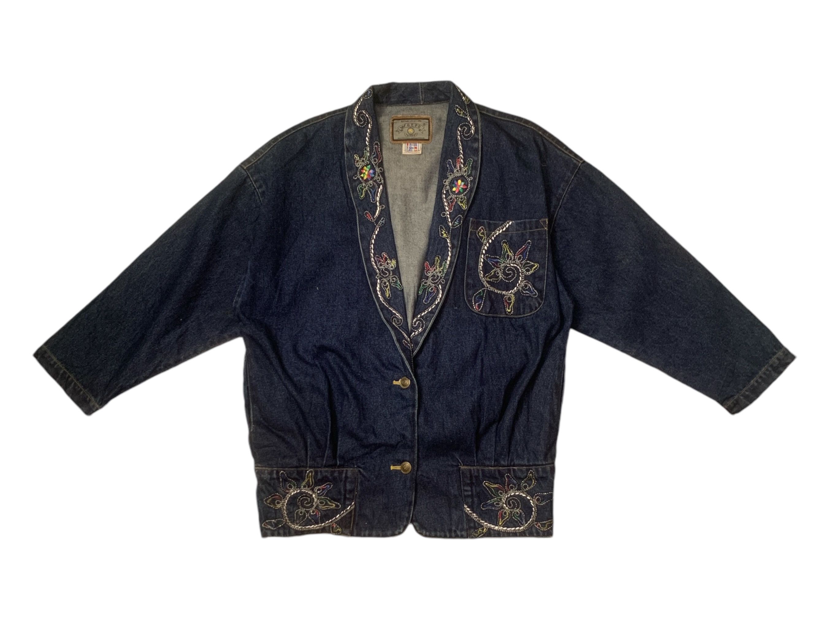 Designer × Japanese Brand Rare Design Vintage Otto Look Denim Jackets Size XL / US 12-14 / IT 48-50 - 1 Thumbnail