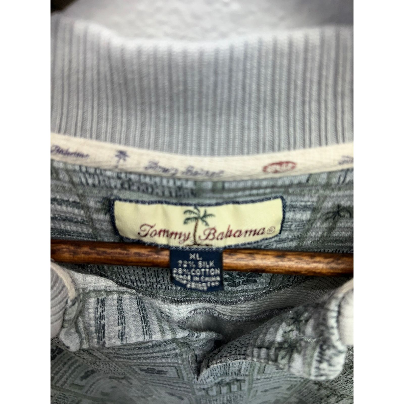 Tommy Bahama Tommy Bahama Gray Polo Shirt Top Palm Tree 2000s X-Large XL Size US XL / EU 56 / 4 - 6 Thumbnail