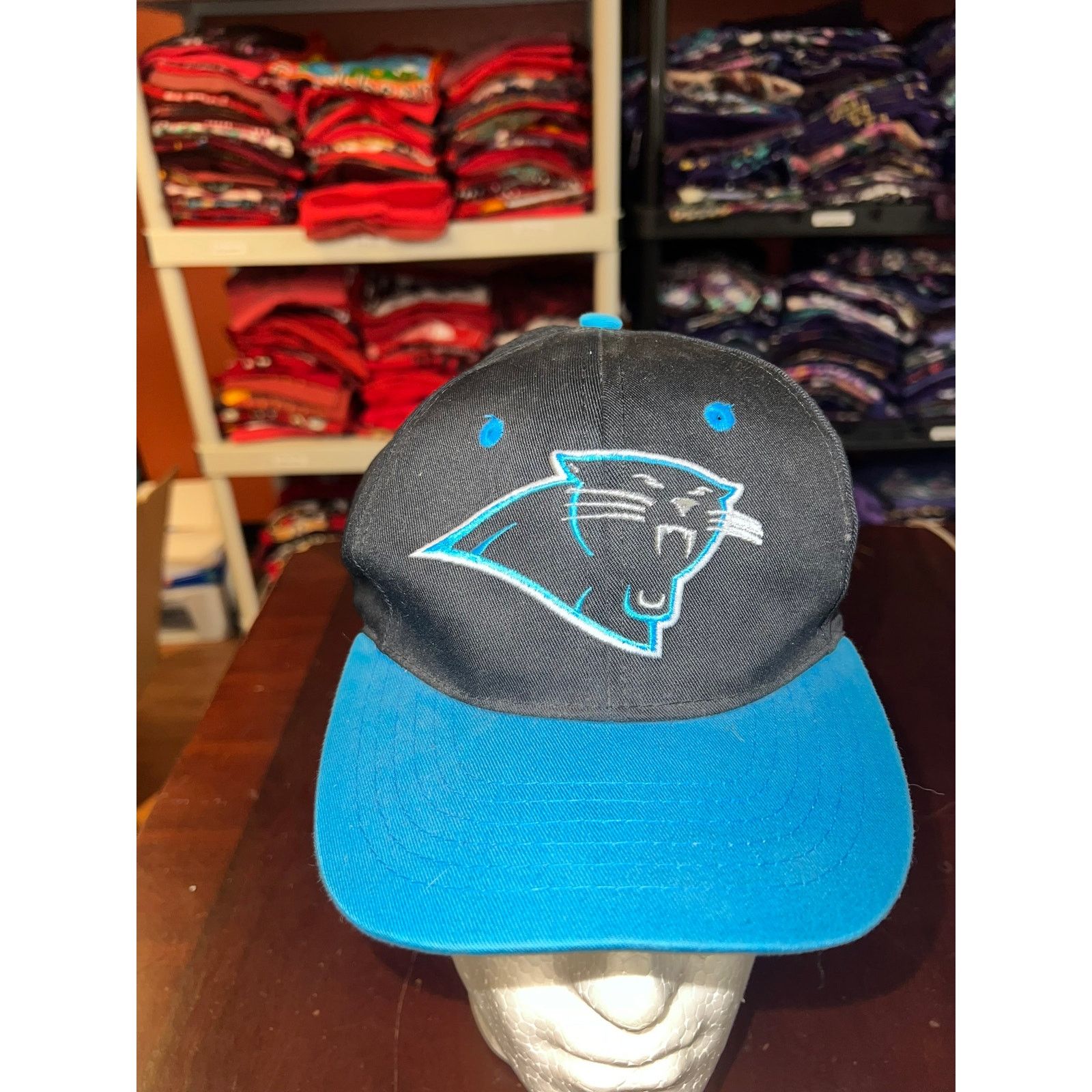 Vintage Vintage Carolina Panthers Hat NFL Black Blue Football 90s Size ONE SIZE - 2 Thumbnail