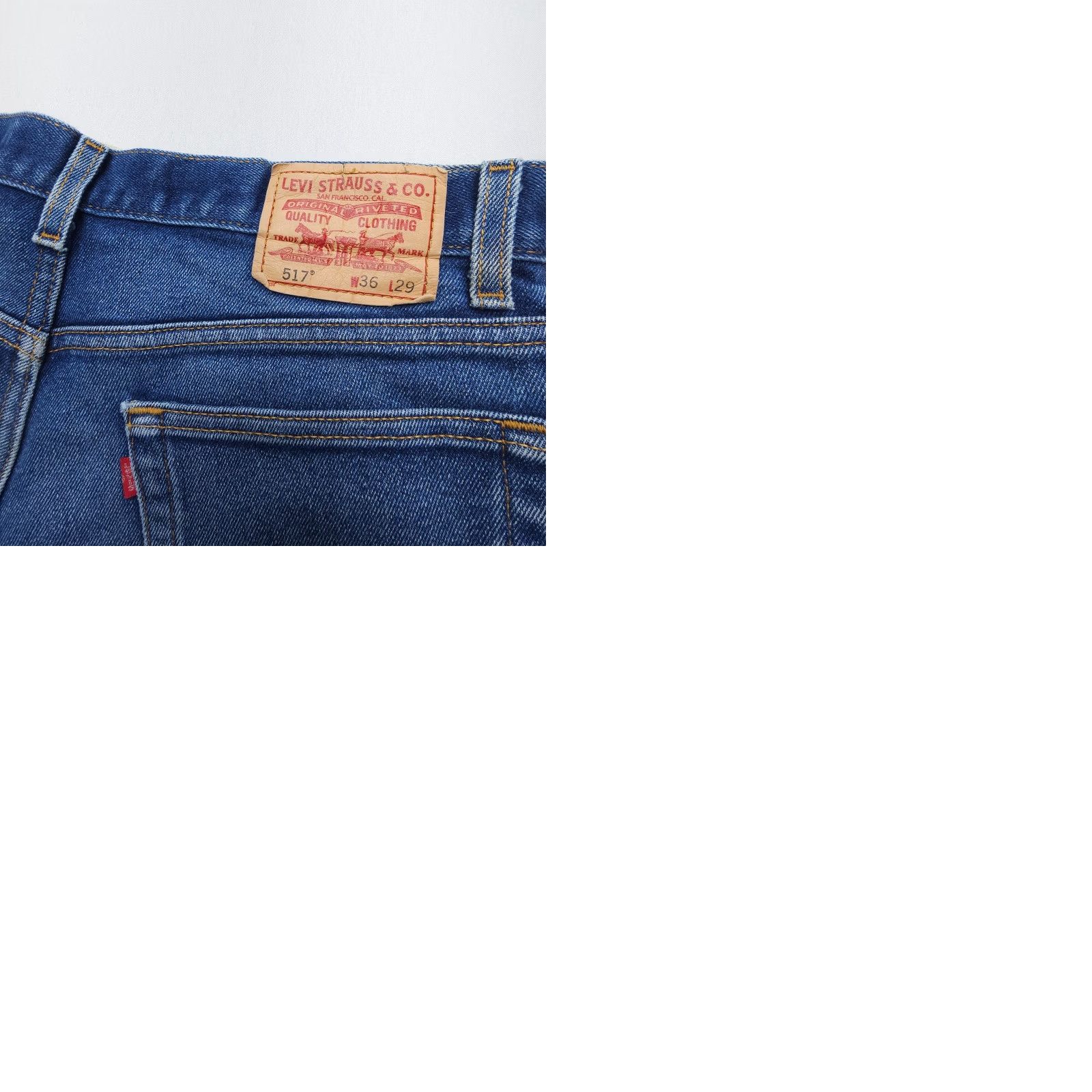 Levi's VINTAGE Levi's 517 Bootcut Jeans Mens 36 Dark Wash 5-Pocket Denim Blue 2000s USA Western Cowboy Jeans Mens Size US 36 / EU 52 - 9 Thumbnail