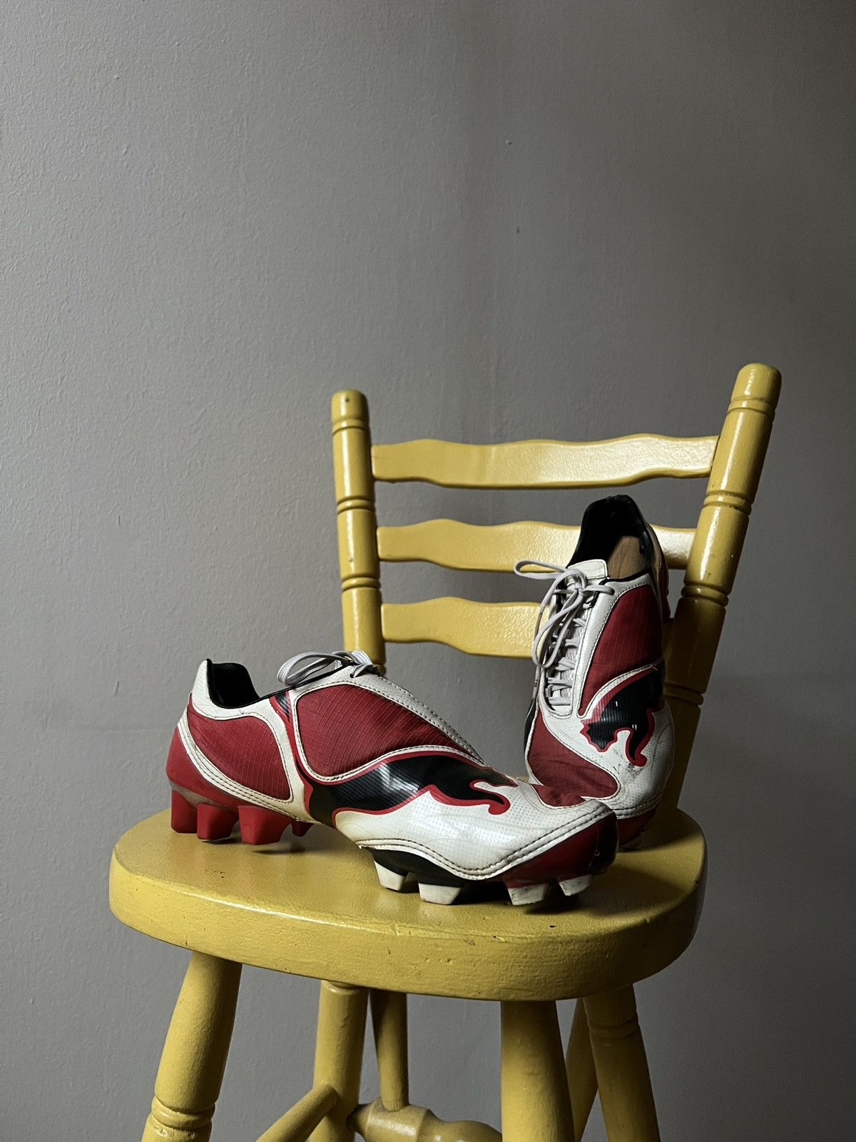 Puma Puma V1.08 Rare 2008 Carbon Football Soccer Cleats Red/White Size US 9.5 / EU 42-43 - 4 Thumbnail