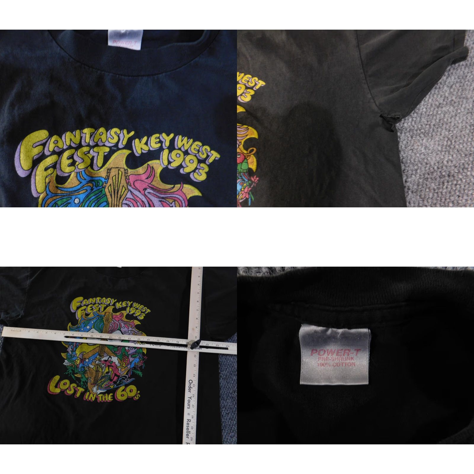 Vintage VINTAGE Oneita Fantasy Fest Key West Shirt Mens XL Black 1993 Lost in the 60s 90s Size US XL / EU 56 / 4 - 8 Thumbnail