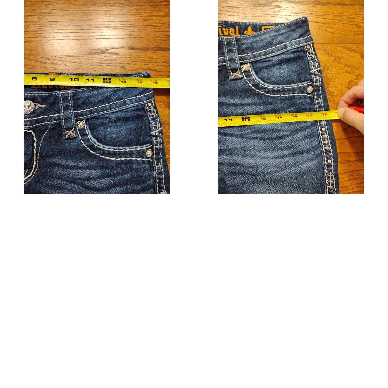 Vintage Rock Revival Jen Skinny Jeans Womens Tag 26 X 27 Inseam Blue Denim Size 26" / US 2 / IT 38 - 10 Thumbnail