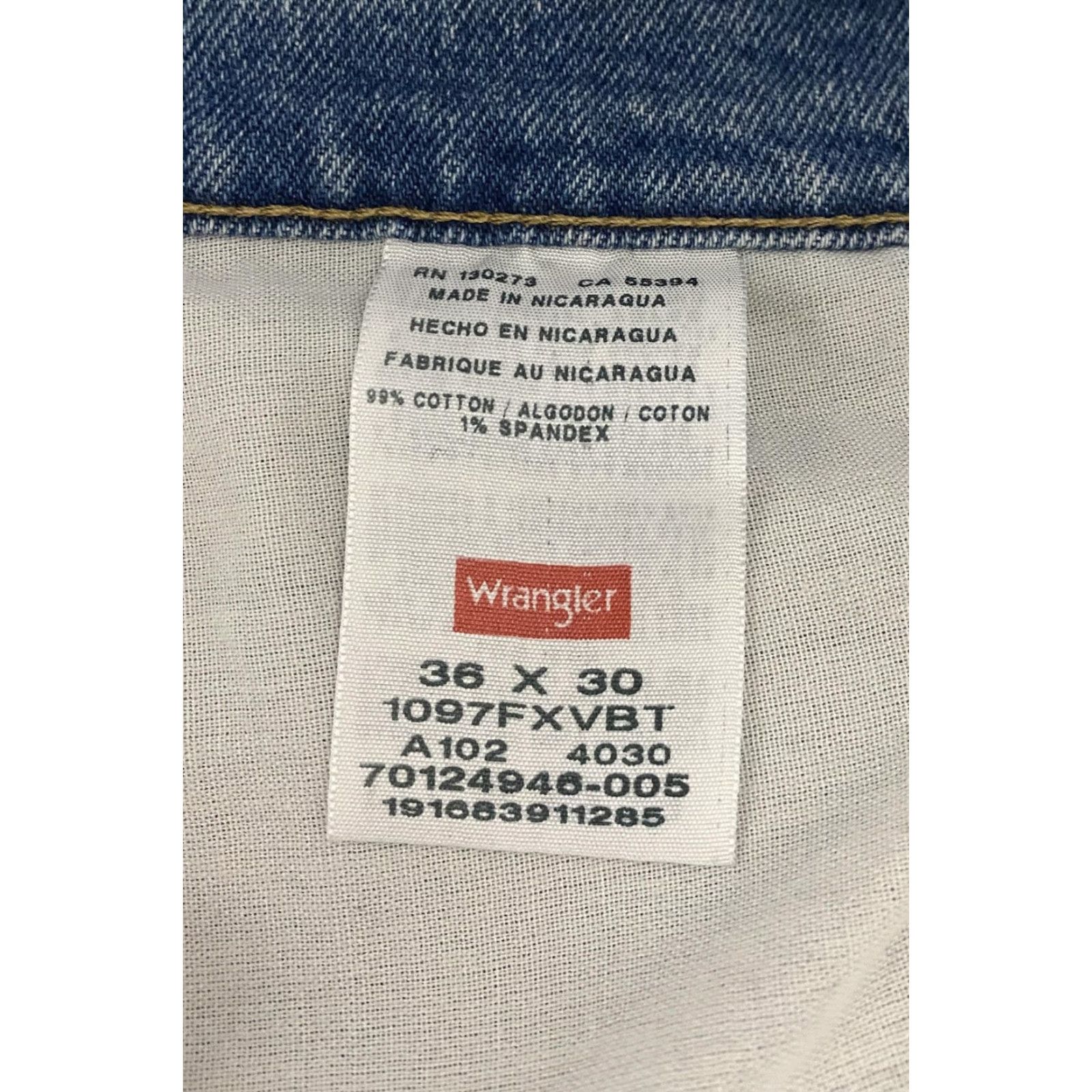 Wrangler VINTAGE Wrangler Jeans Mens 36x30 Blue Premium Quality Comfort Fit Denim Straight Leg Mens Size US 36 / EU 52 - 4 Thumbnail