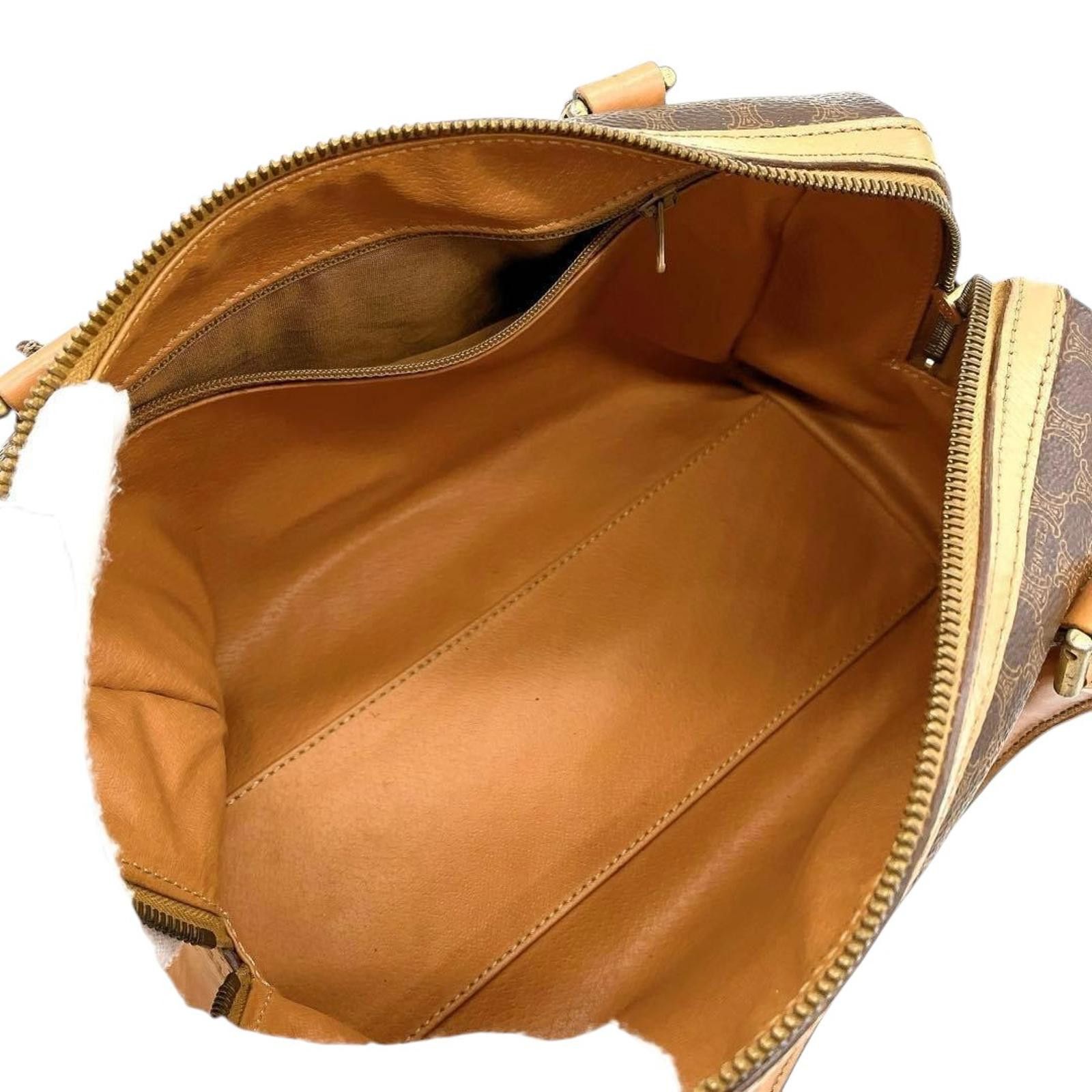 Celine Celine - Vintage Brown Monogram Handbag Leather Size ONE SIZE - 7 Thumbnail
