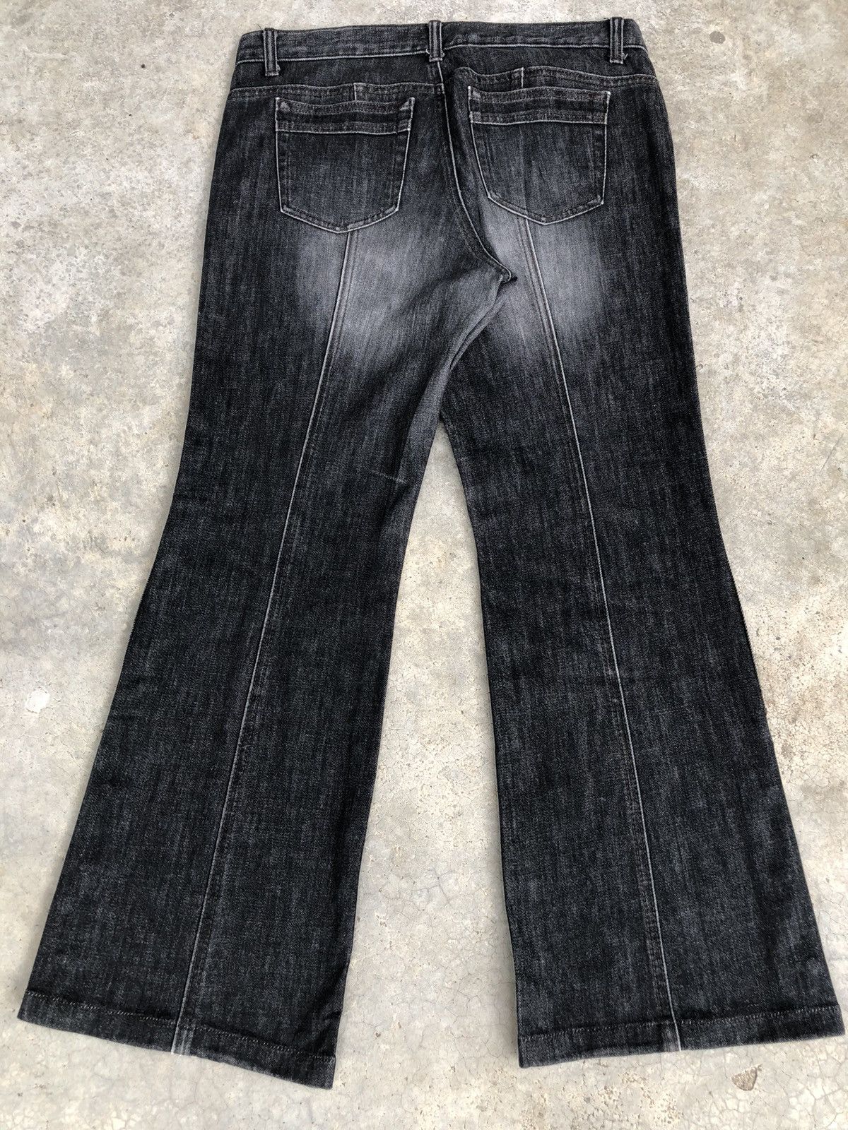 If Six Was Nine Japanese Kumikyoku Flared Jeans Distressed Jeans Size US 32 / EU 48 - 2 Thumbnail