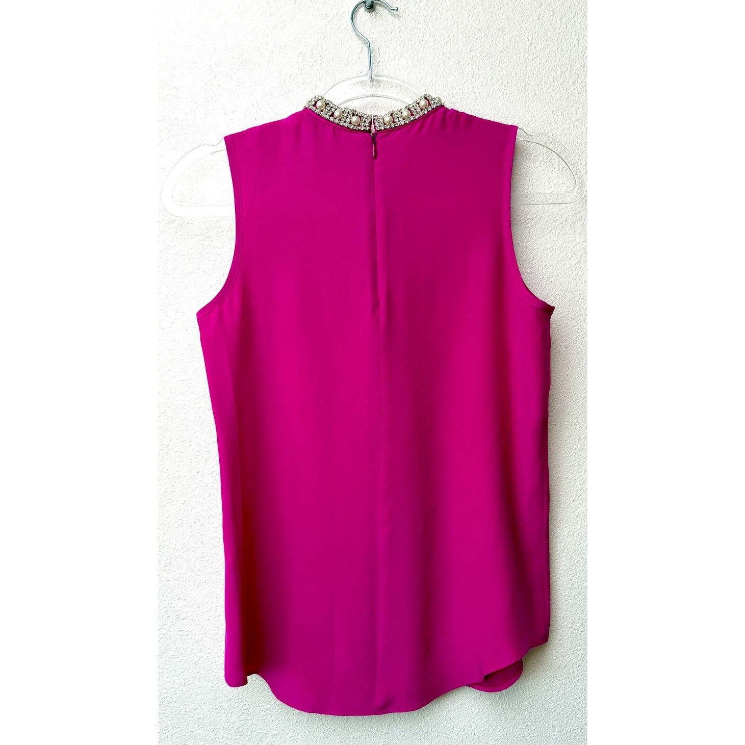 Amanda Uprichard Amanda Uprichard Silk Pearl High Neck Blouse US S Pink Size S / US 4 / IT 40 - 4 Thumbnail