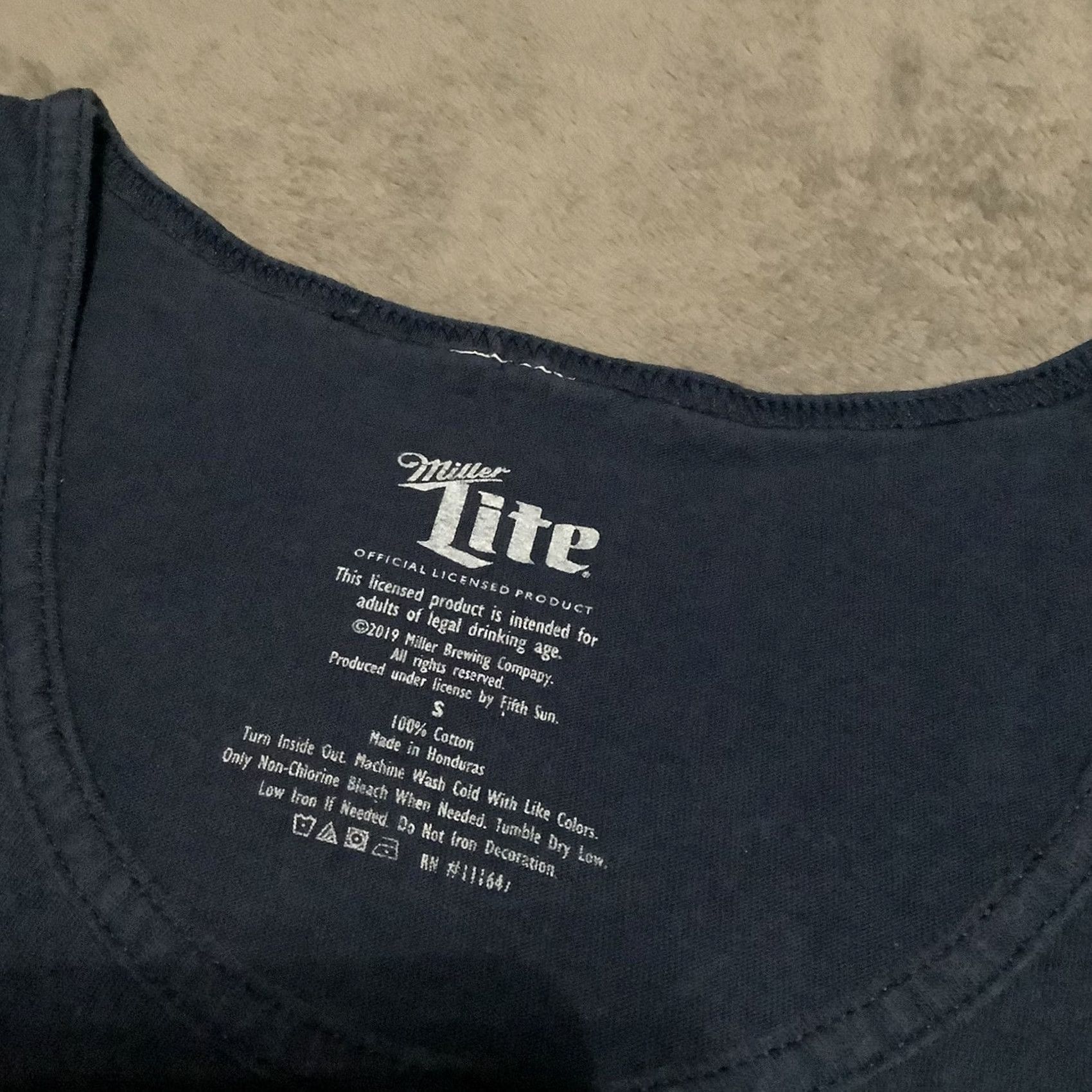Vintage Miller Lite Tank Top Men S Sleeveless All Over Beer Can Print Blue Size S Round Neck Cotton/Polyester Logo Double-Sided N/A Size US S / EU 44-46 / 1 - 2 Thumbnail