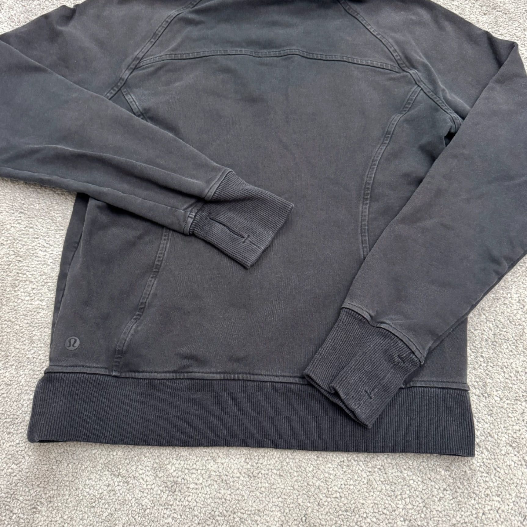 Lululemon Lululemon Scuba Pullover Hoodie Sweatshirt Womens 2 XXS Cotton Fleece Logo Black Raglan Sleeve PUllover Breathable Lightweight Hooded 2 Size XS / US 0-2 / IT 36-38 - 6 Thumbnail