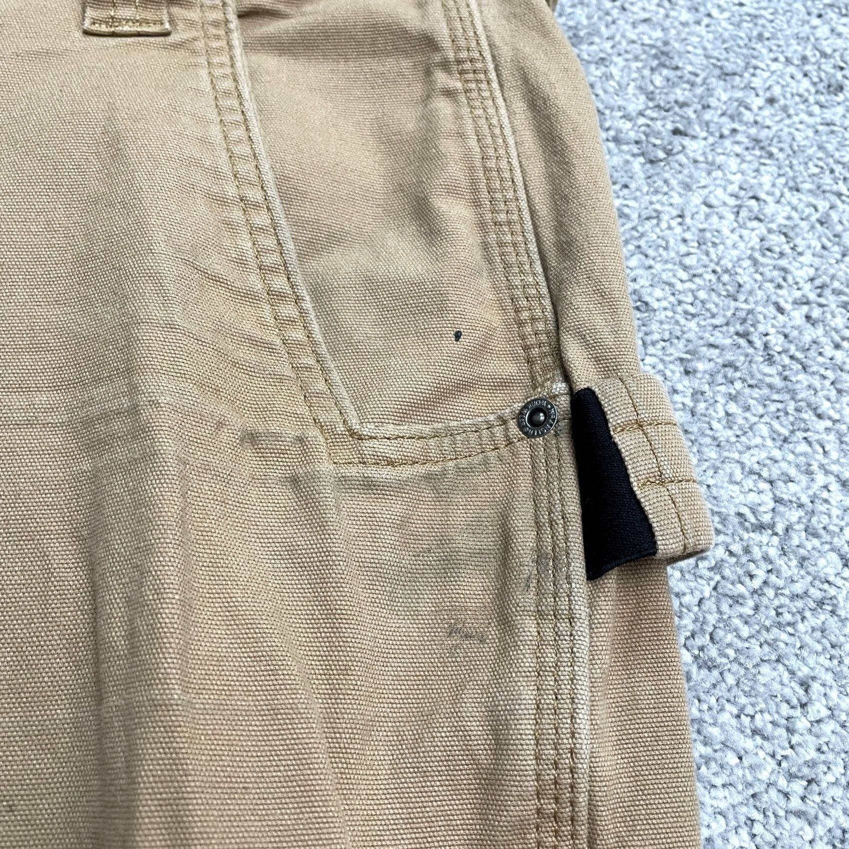 Wrangler Wrangler Workwear Bermuda Shorts Mens 34 Brown Flat Front Canvas Cotton Casual Relaxed Modern Size US 34 / EU 50 - 7 Thumbnail