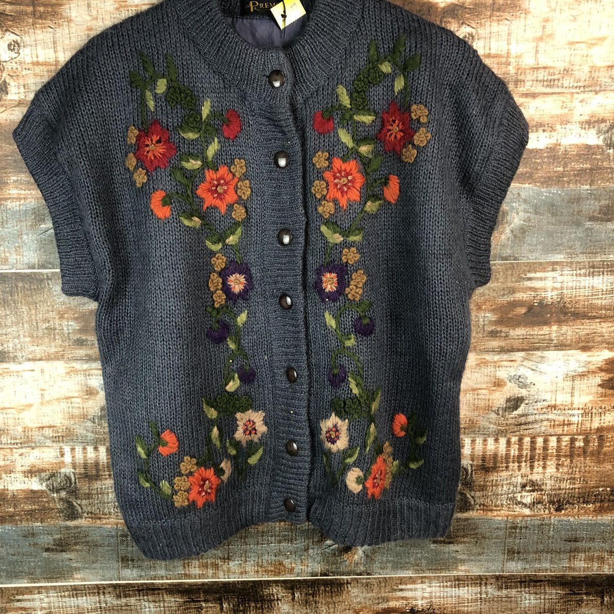 Homespun Knitwear × Japanese Brand Pre Move Grey art vintage Knitwear #A1818 Size L / US 10 / IT 46 - 3 Thumbnail