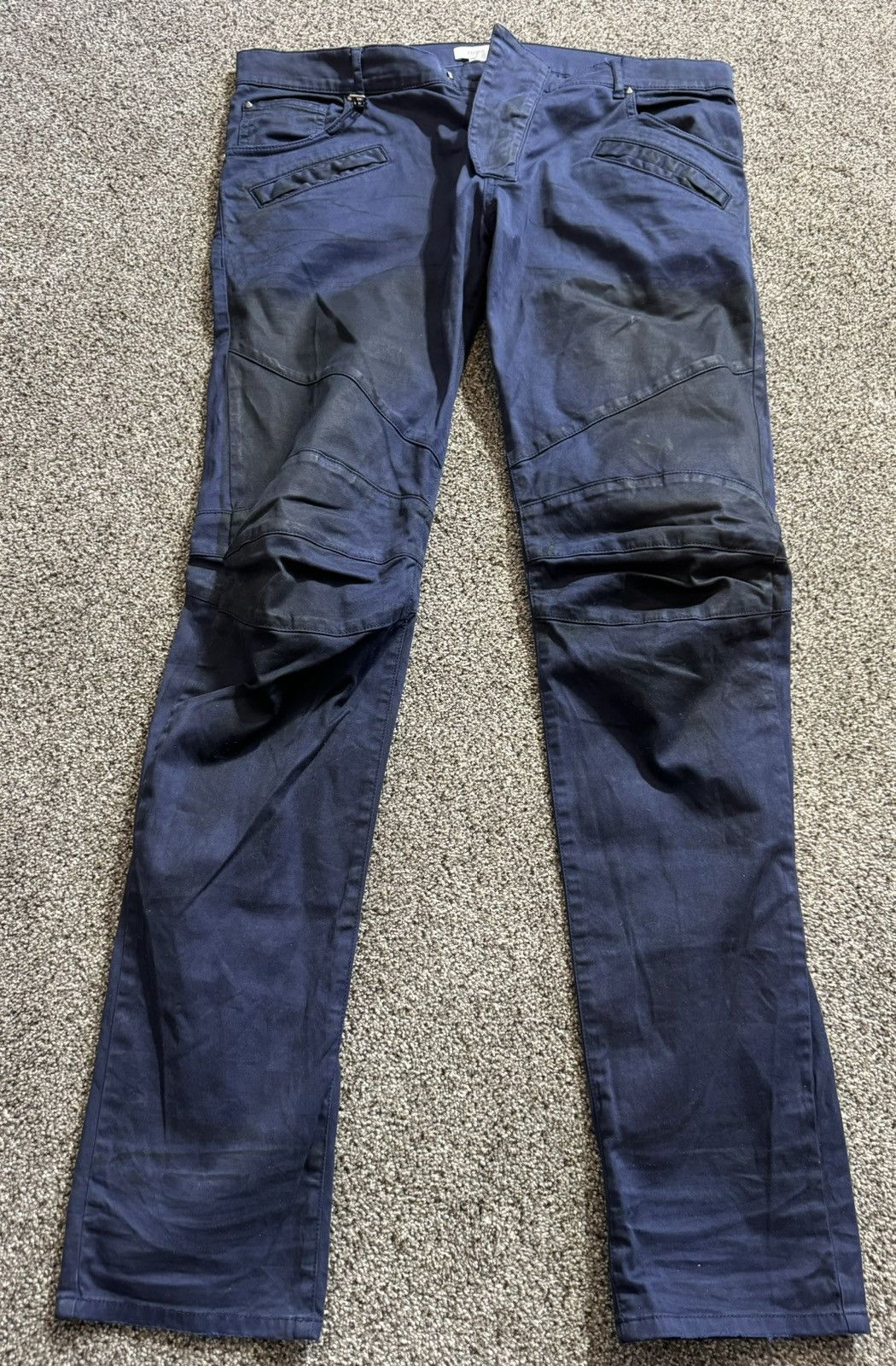 Balmain BALMAIN COATED MOTO JEANS 🔥©️ Size US 36 / EU 52 - 1 Thumbnail