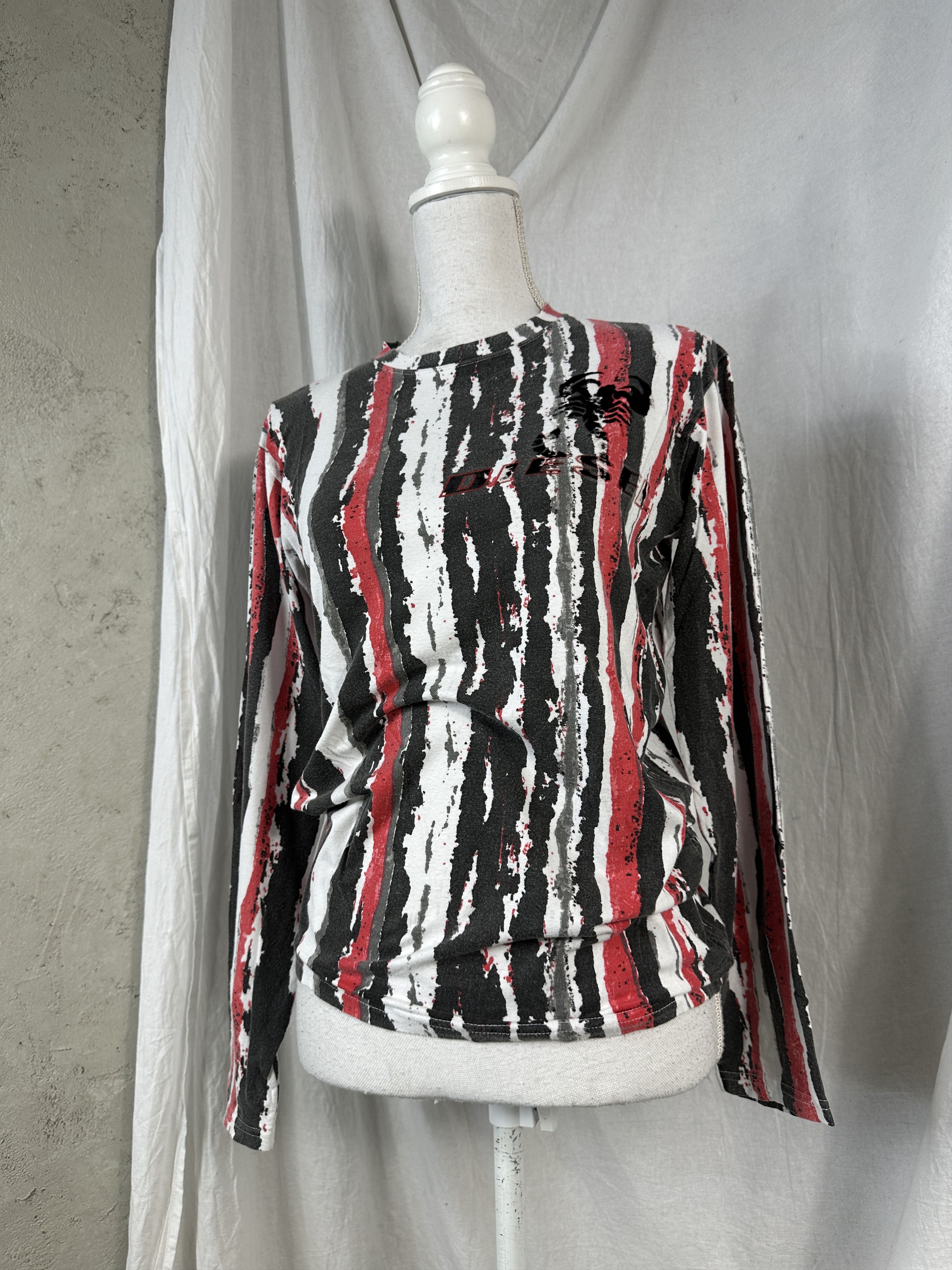 Vintage Striped Diesel Scorpio Printed Longsleeve 00s