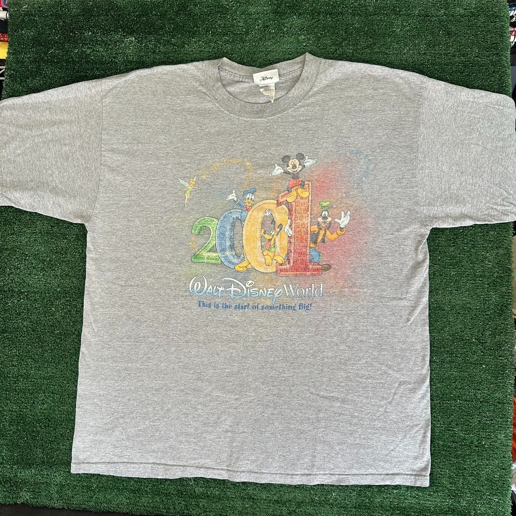 Disney Vintage Y2K Walt Disney World 2001 T-Shirt Mickey Gray L Col Size US L / EU 52-54 / 3 - 5 Thumbnail