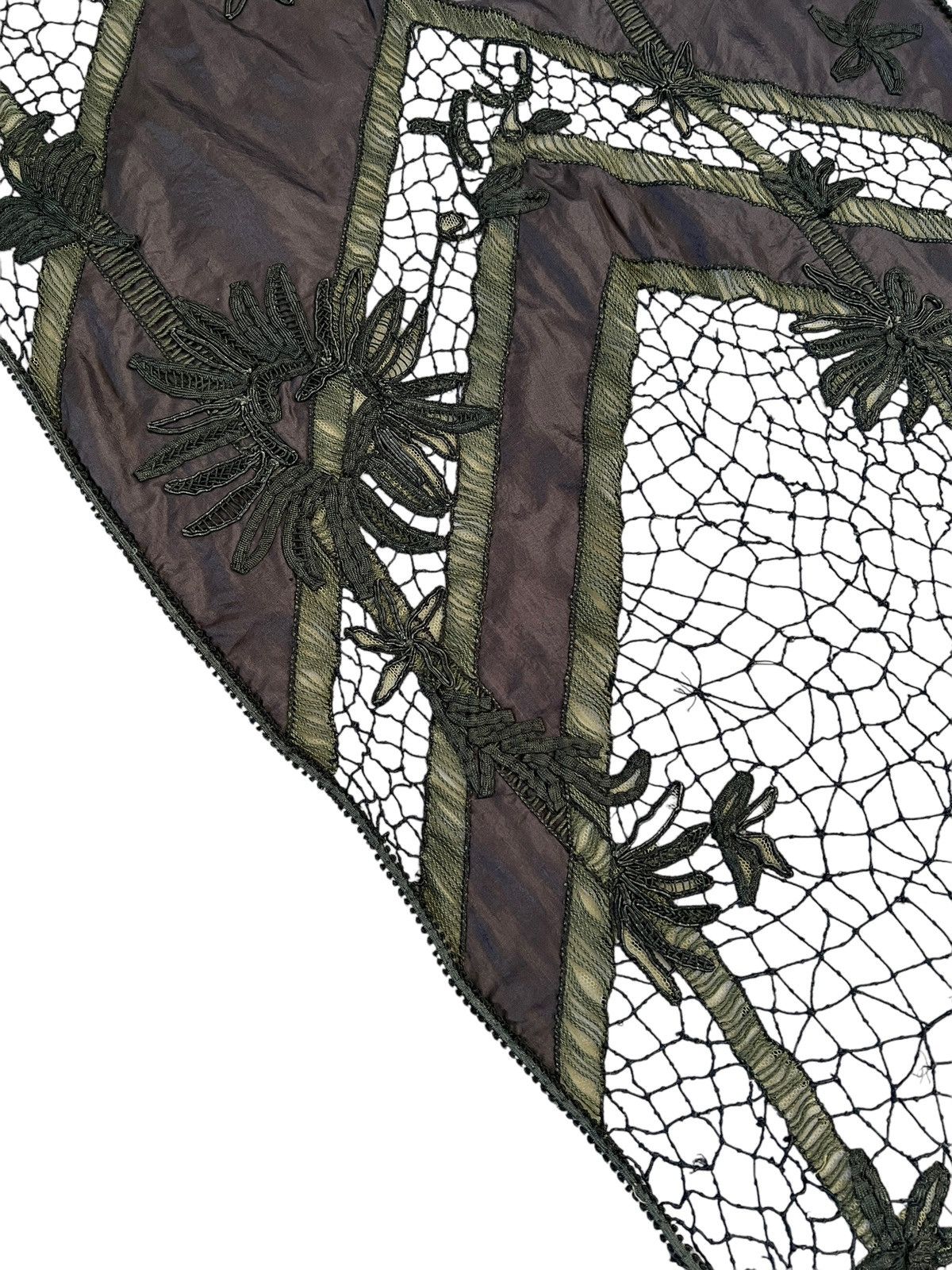 Dries Van Noten Dries Van Noten Handmade Lace Silk Scarf Size ONE SIZE - 9 Thumbnail