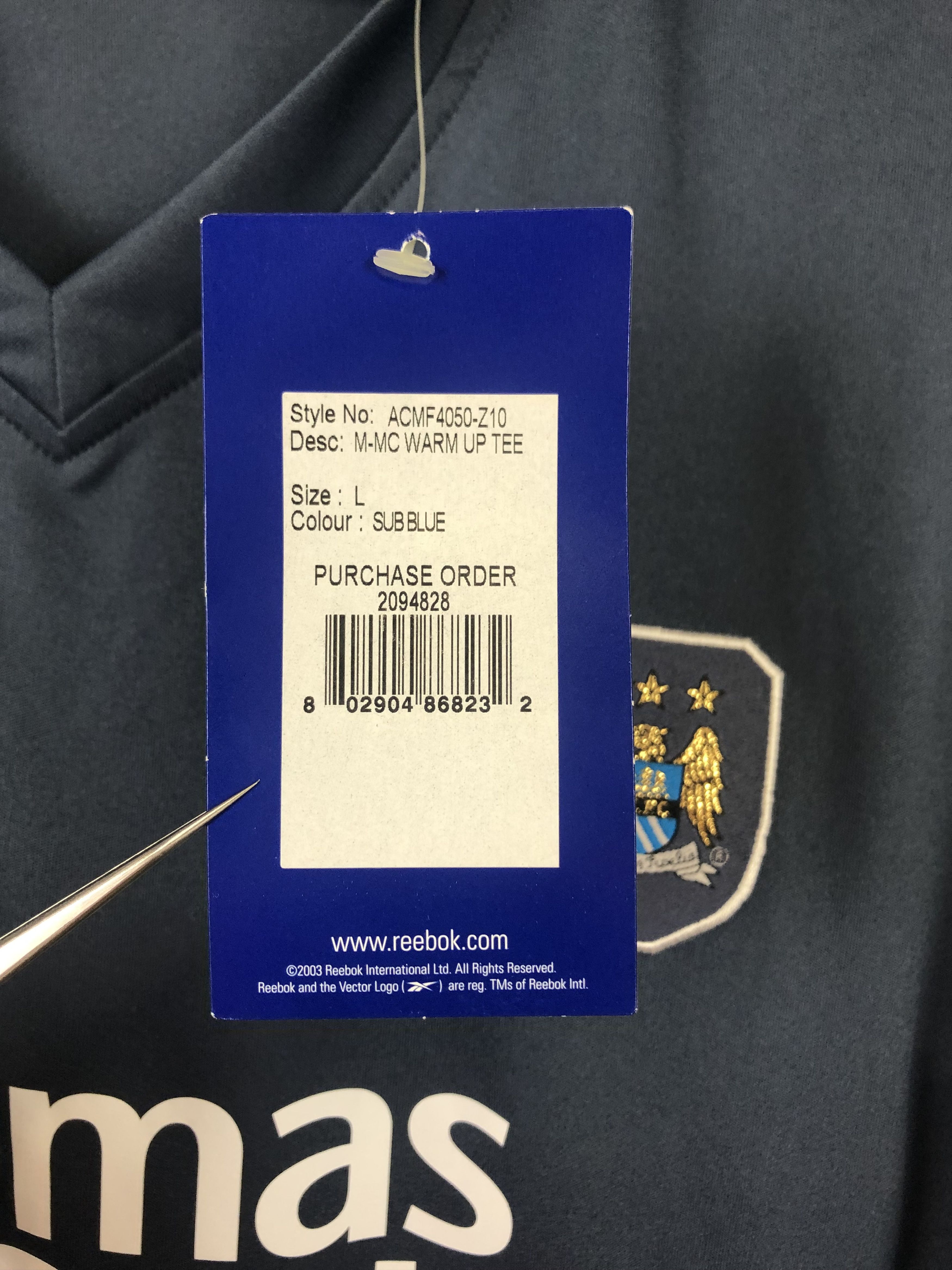 Vintage Manchester City football shirt 2005 Soccer Jersey Rare Size US L / EU 52-54 / 3 - 10 Thumbnail