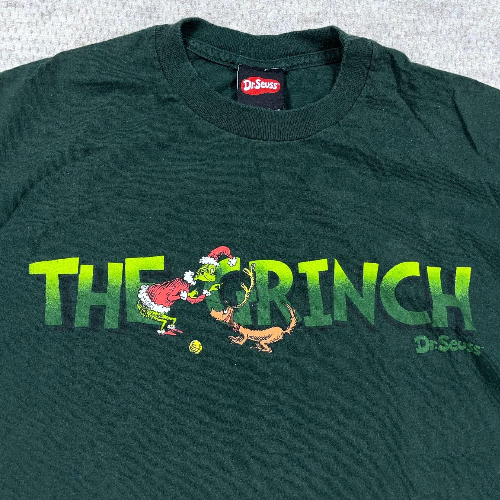 Spell VINTAGE Dr. Seuss The Grinch Shirt Men Adult Large Green 90s Y2K Mens T-Shirt Crew Neck Short Sleeve Jersey Cotton Size US L / EU 52-54 / 3 - 2 Thumbnail