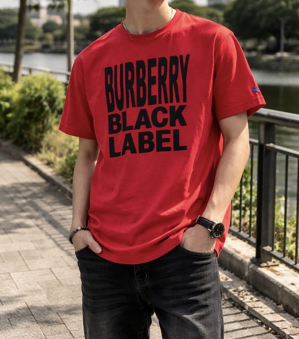 Burberry Burberry Black Label Spellout Embroidery Logo Shirt Japan Size US S / EU 44-46 / 1 - 1 Thumbnail