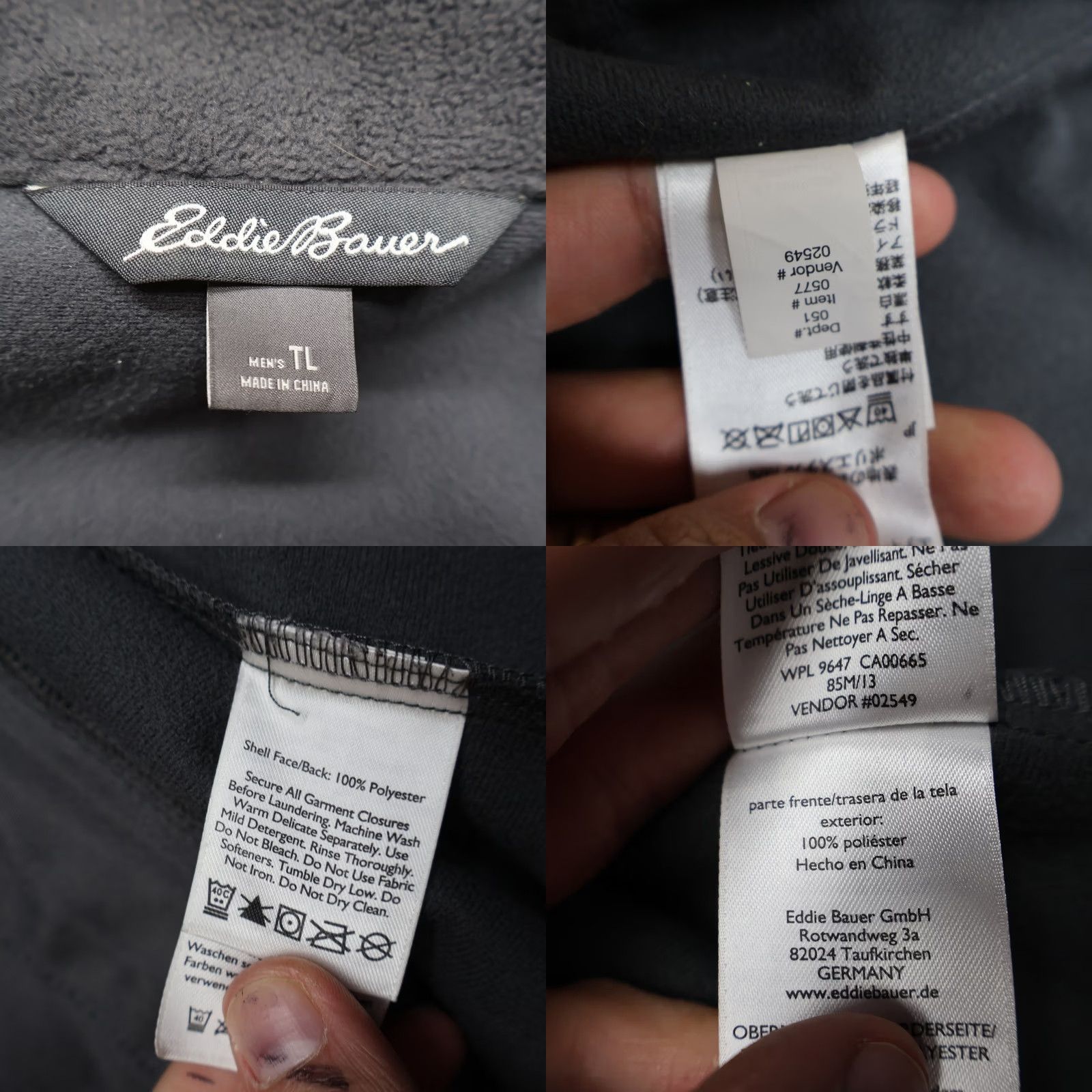 Eddie Bauer Eddie Bauer Jacket Mens Large Tall Grey Softshell Wind Rain Full Zip Outdoor Size US L / EU 52-54 / 3 - 8 Thumbnail