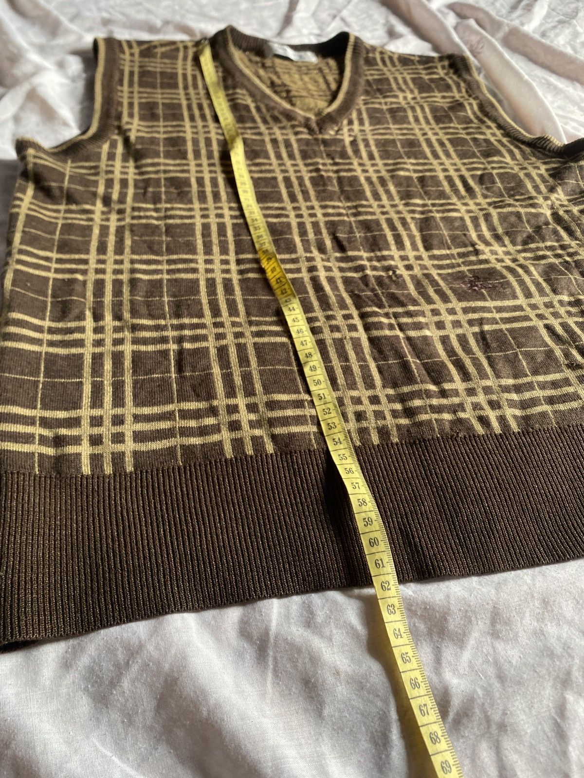 Burberry vintage burberrys checked knit vest Size US M / EU 48-50 / 2 - 5 Thumbnail