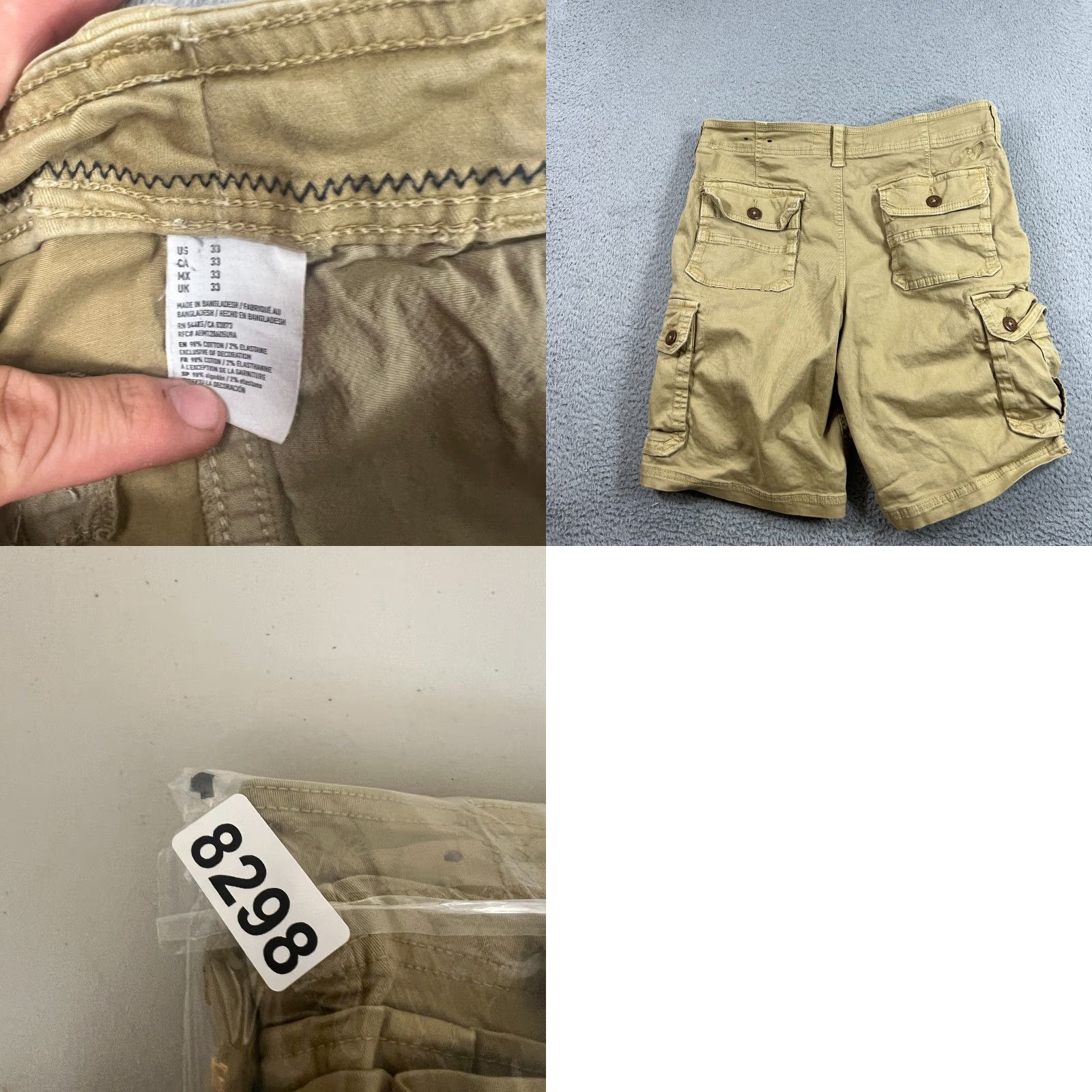 American Eagle Outfitters VINTAGE American Eagle Outfitters Cargo Shorts Mens 33 Beige Cotton 11 Inseam Pockets Classic Utility Summer Mens Size US 33 - 8 Thumbnail
