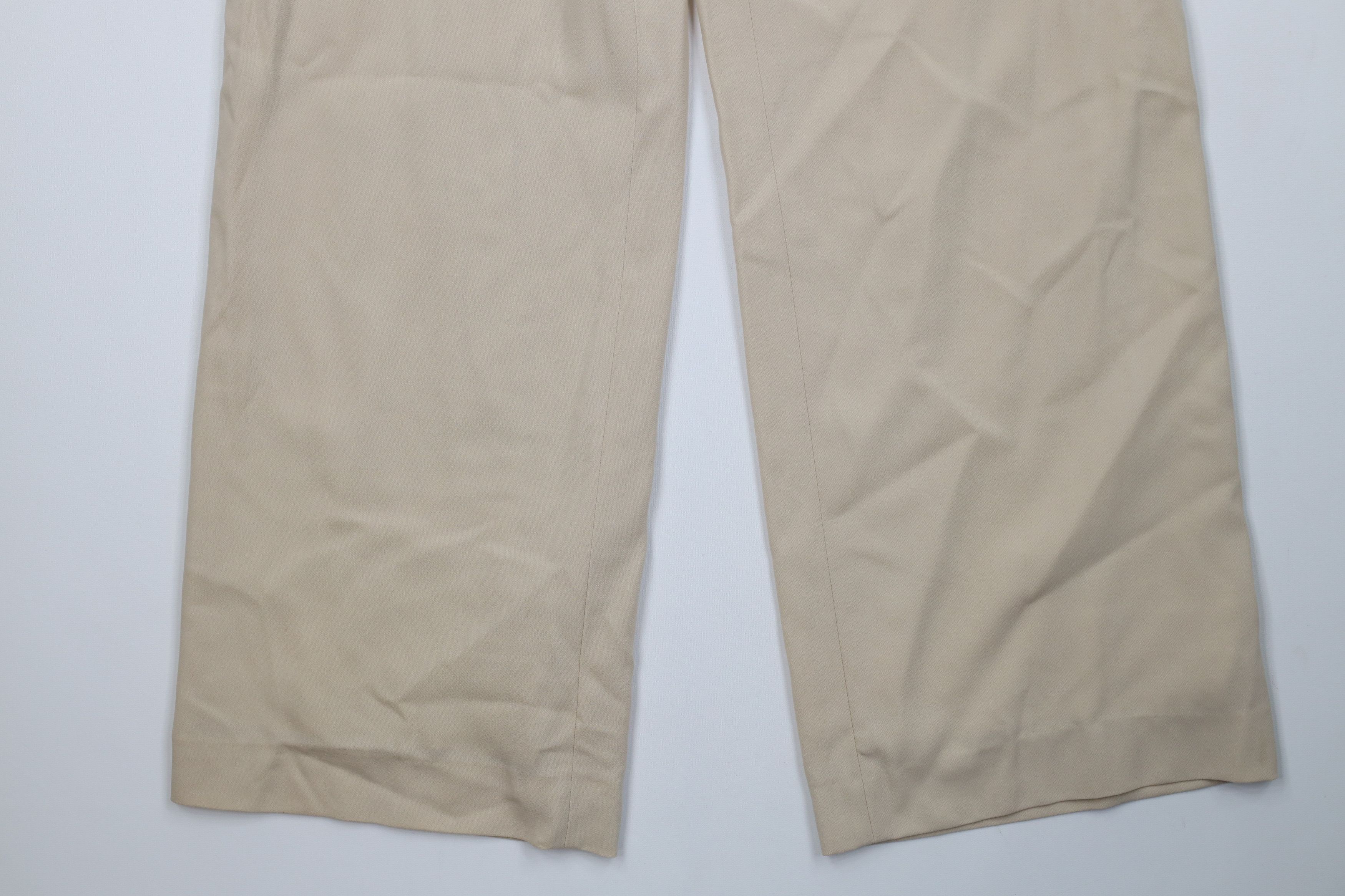 Escada Vintage Escada Knit Flared Wide Leg Pants Trousers Beige Size 38" / US 16 / IT 52 - 4 Thumbnail