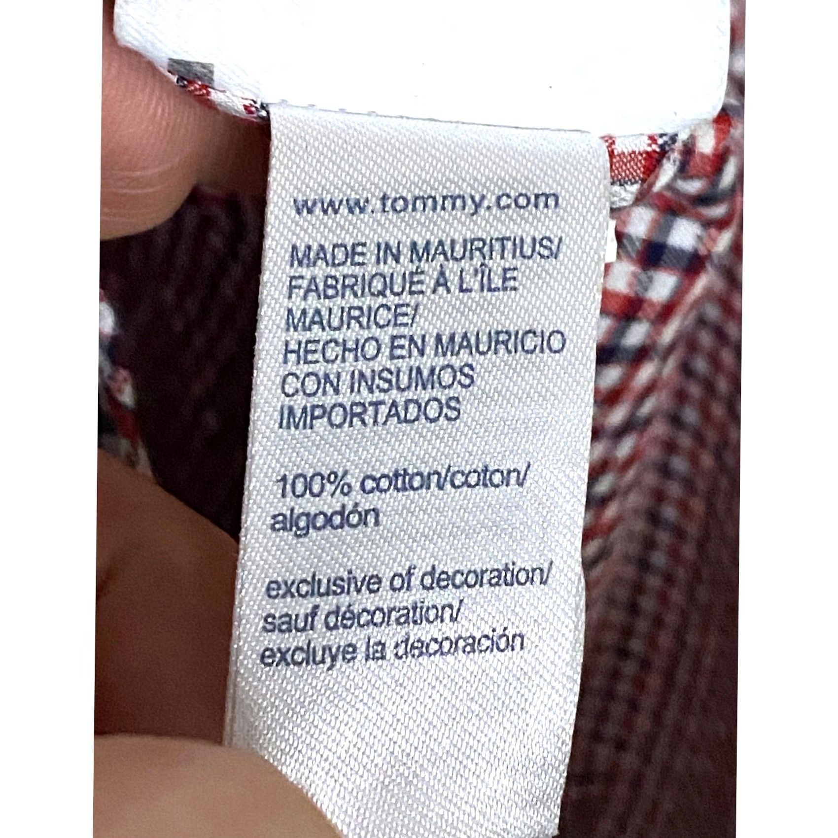Tommy Hilfiger Tommy Hilfiger Button Shirt Mens XS Red White Blue Check Preppy Classic Workwear Shirts Button-Up Shirt Size US XS / EU 42 / 0 - 7 Thumbnail