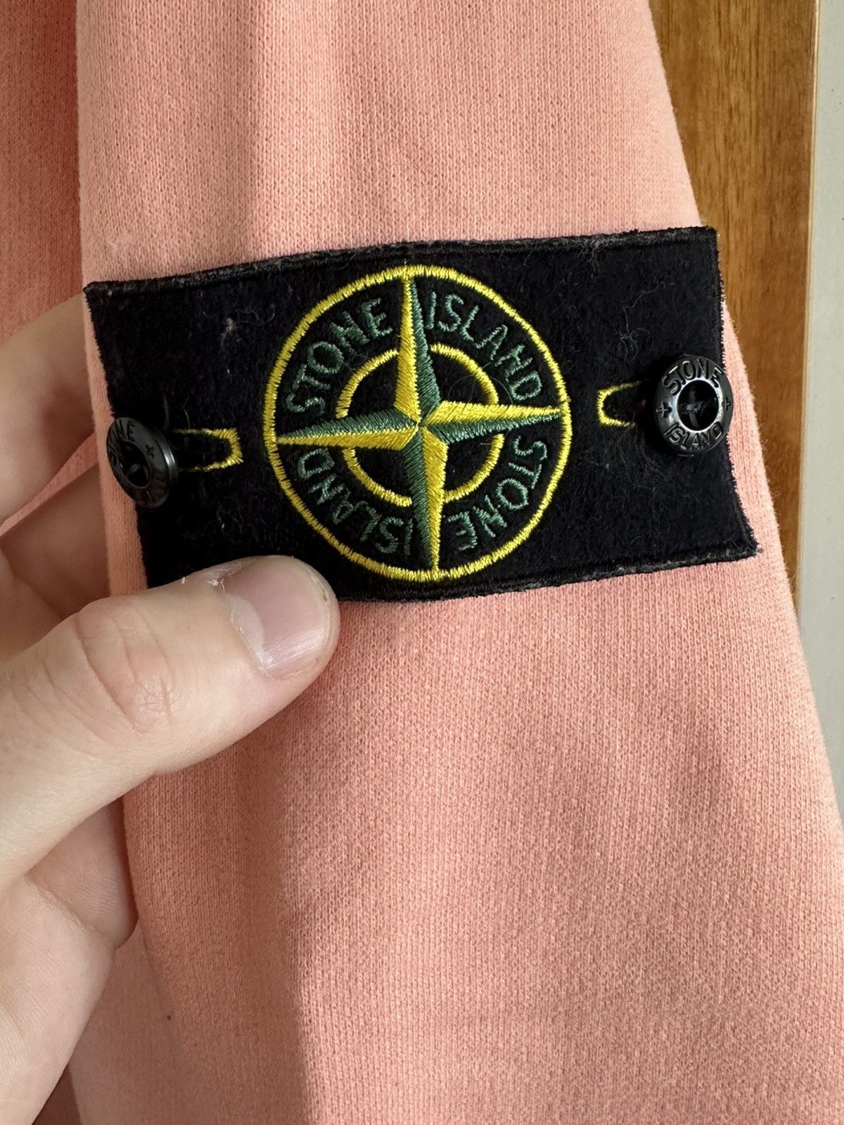 Stone Island Stone Island Pink Sweatshirt Cotton Fleece Garment Dyed Size US L / EU 52-54 / 3 - 2 Thumbnail