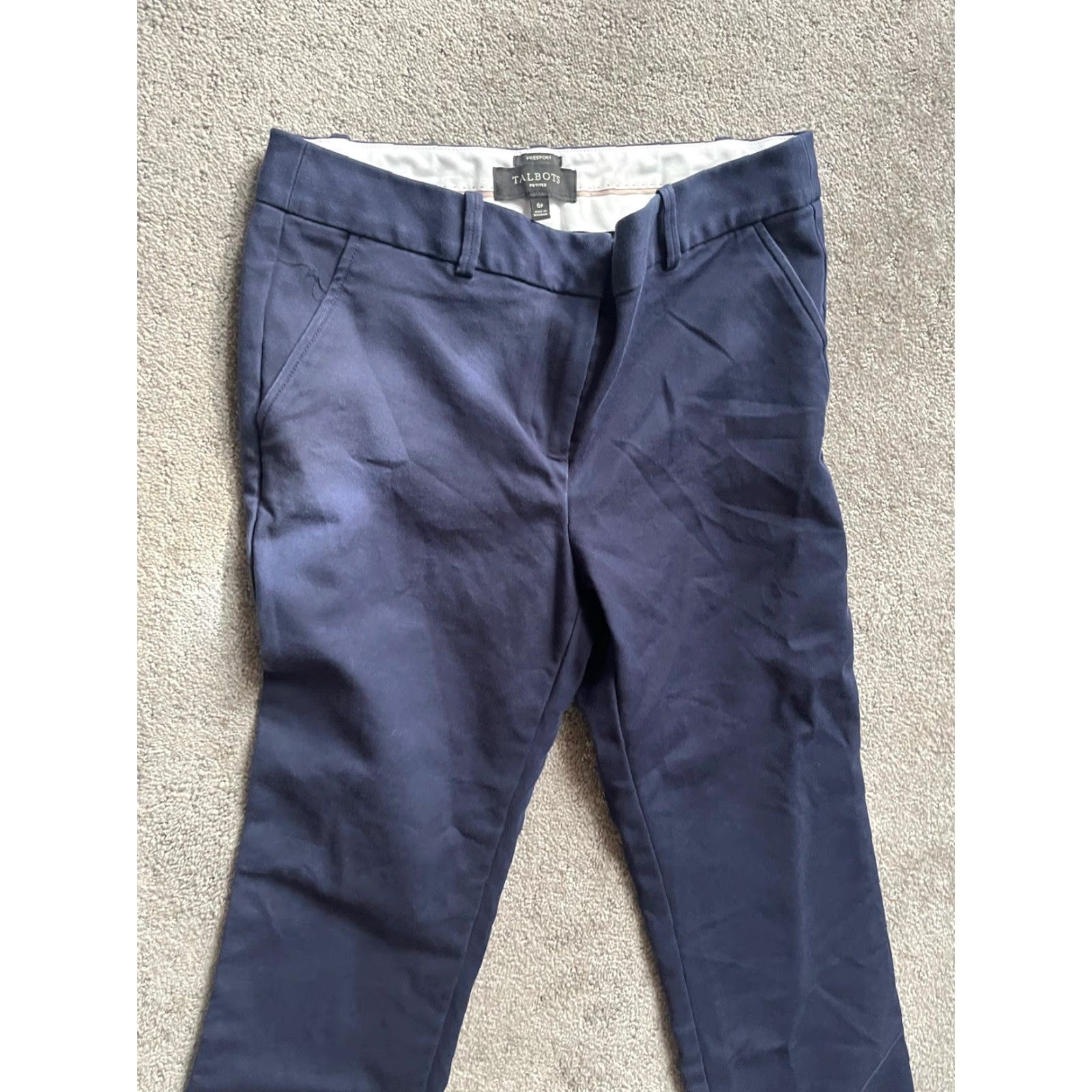 Talbots VINTAGE Talbots Freeport Women's 6P Navy Office Work Dress Pants Cotton Spandex Rayon Clothing Blue 6P Women's Dress Pants Mens? Size 28" / US 6 / IT 42 - 2 Thumbnail