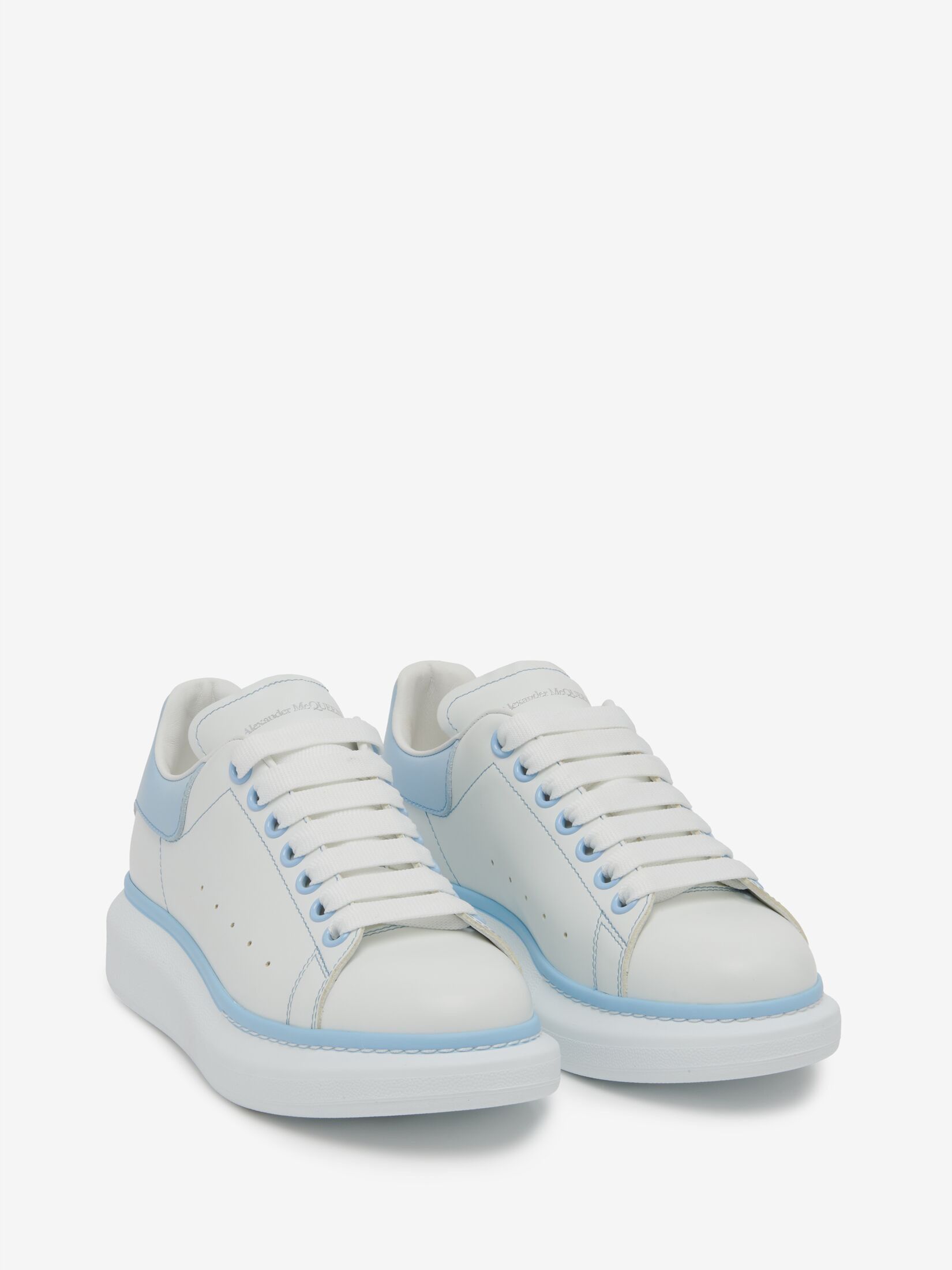 Alexander McQueen o1w1db10925 Oversized Sneaker in White/Blue Size US 10 / IT 40 - 2 Thumbnail
